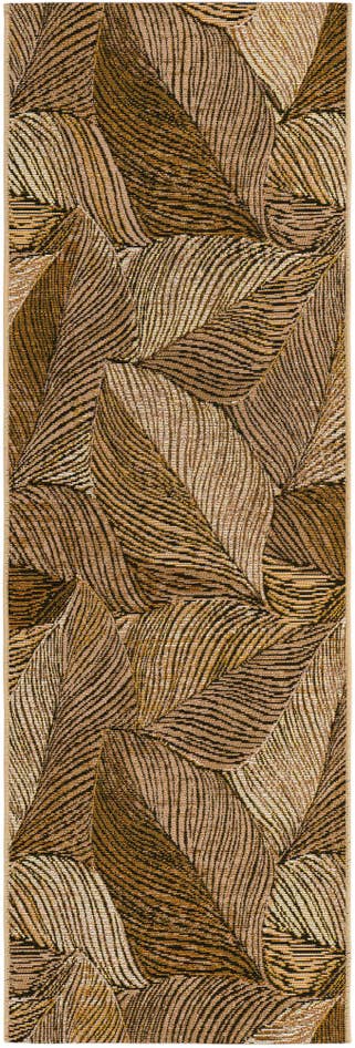Detail image of 2' x 6' Easy-Clean Botanical Indoor / Outdoor Runner Rug