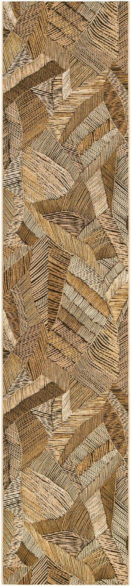 Primary image 2' 7 x 12'  Washable Botanical Indoor / Outdoor Runner Rug