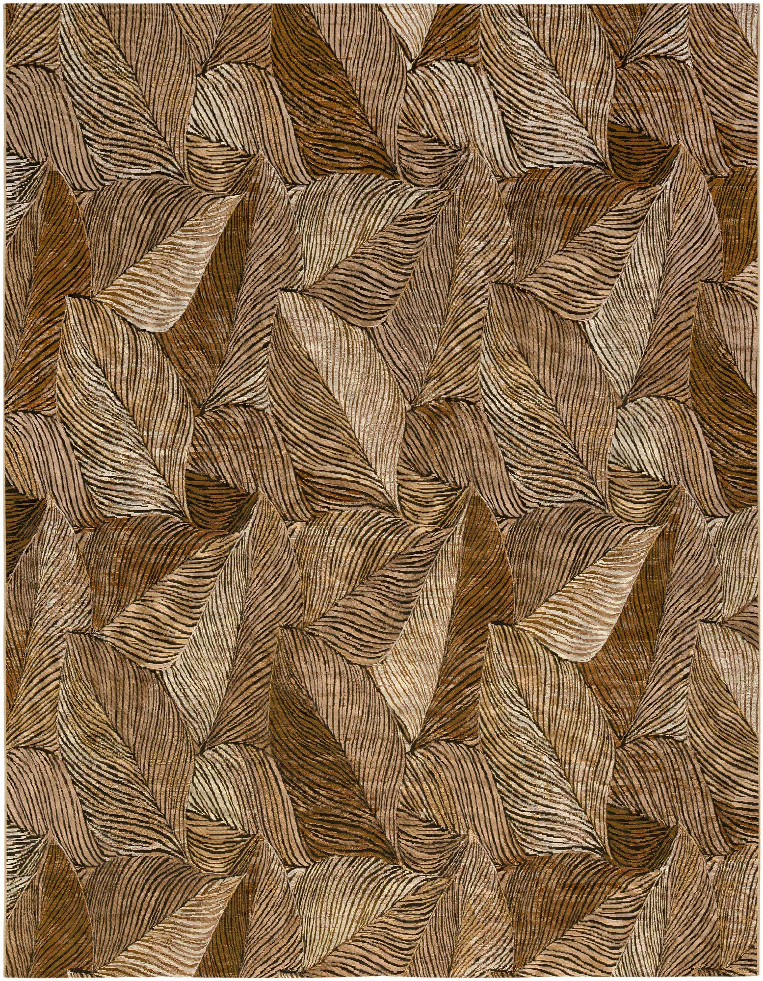 10' x 10' Easy-Clean Botanical Indoor / Outdoor Square Rug