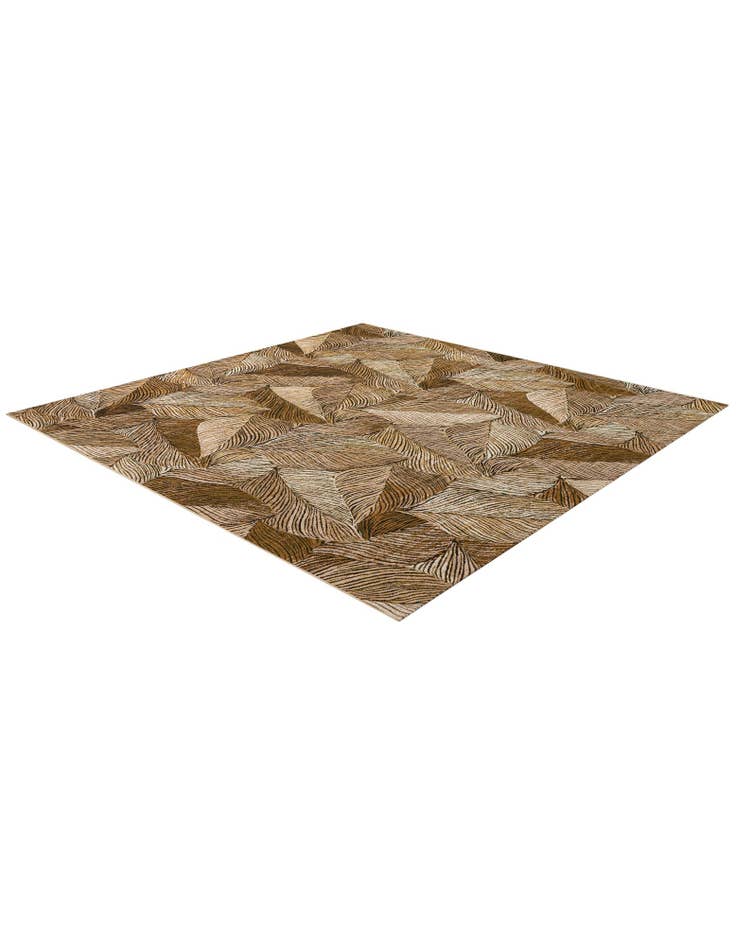 Detail image of 10' x 10'  Washable Botanical Indoor / Outdoor Square Rug