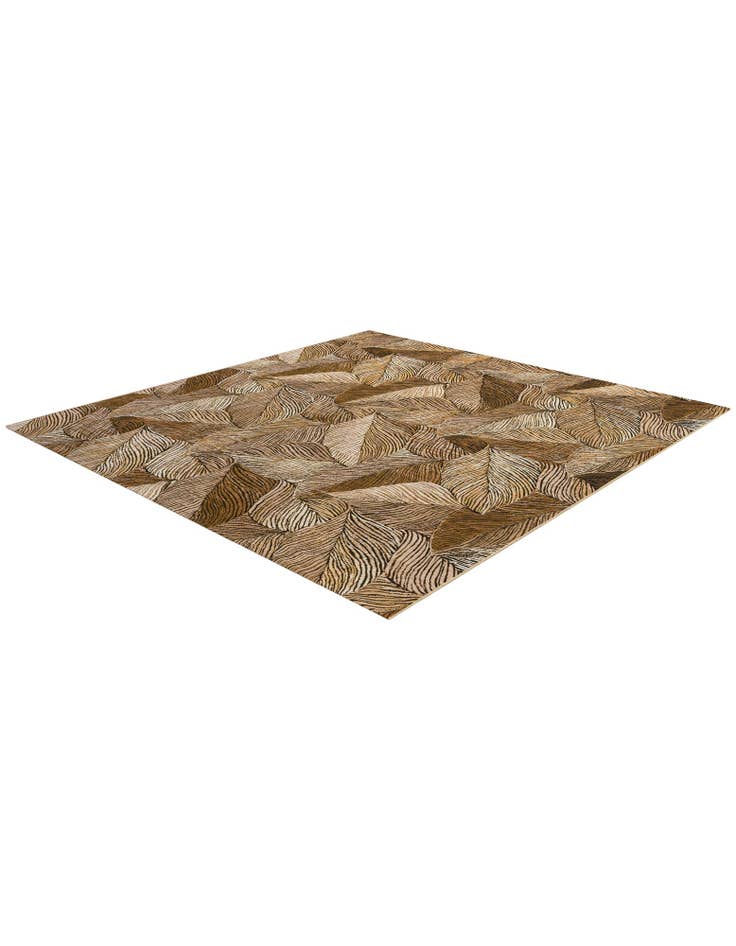 Detail image of 10' x 10'  Washable Botanical Indoor / Outdoor Square Rug