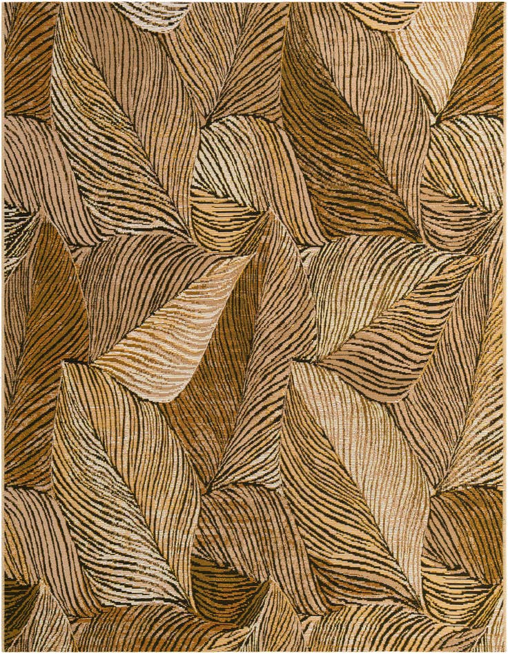 Detail image of 6' x 6' Easy-Clean Botanical Indoor / Outdoor Square Rug