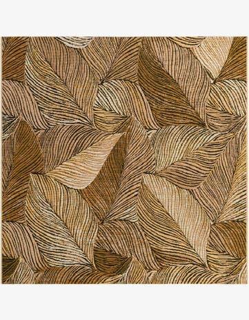 6' x 6' Easy-Clean Botanical Indoor / Outdoor Square Rug