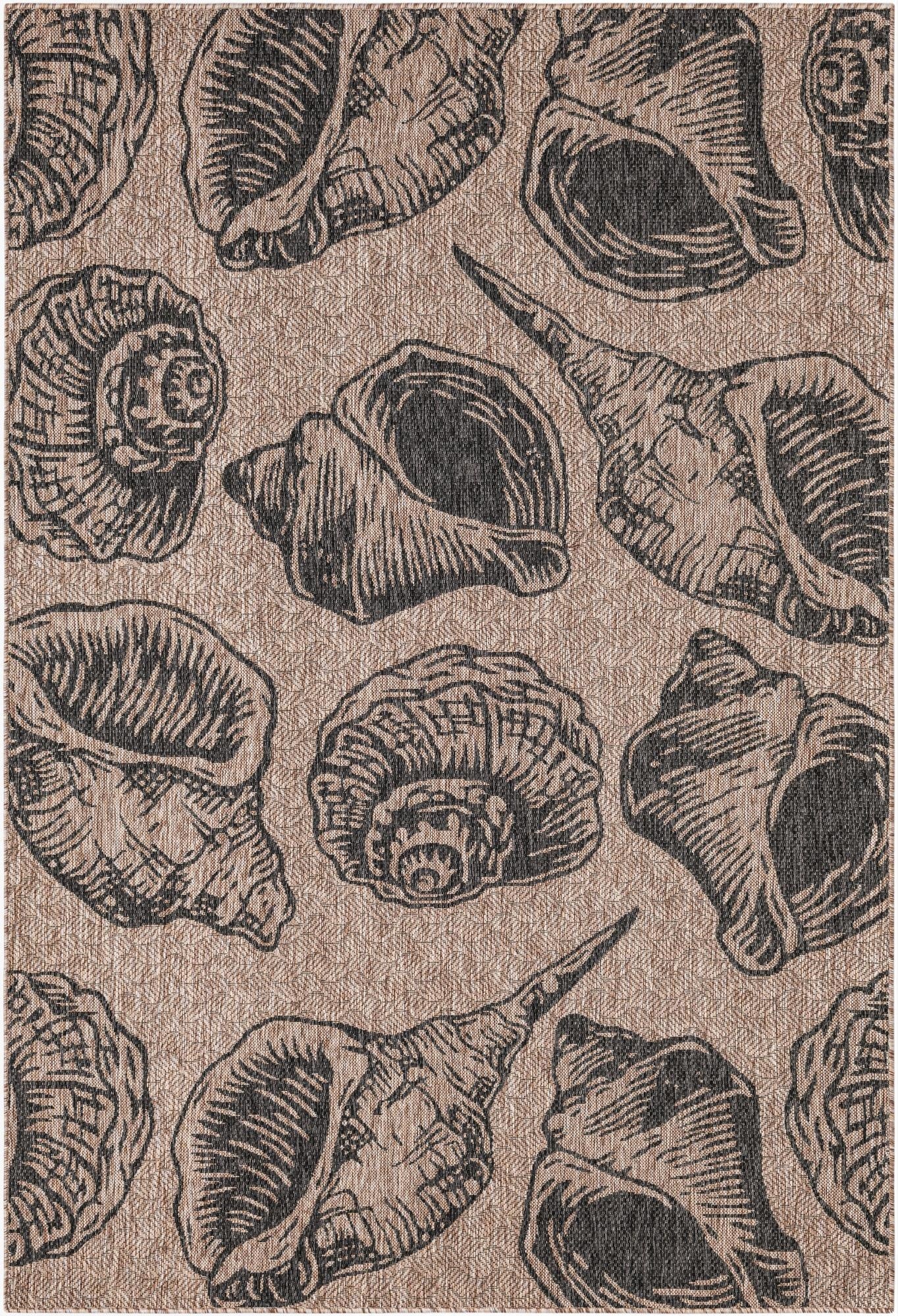 6' x 9'  Washable Coastal Indoor / Outdoor Rug