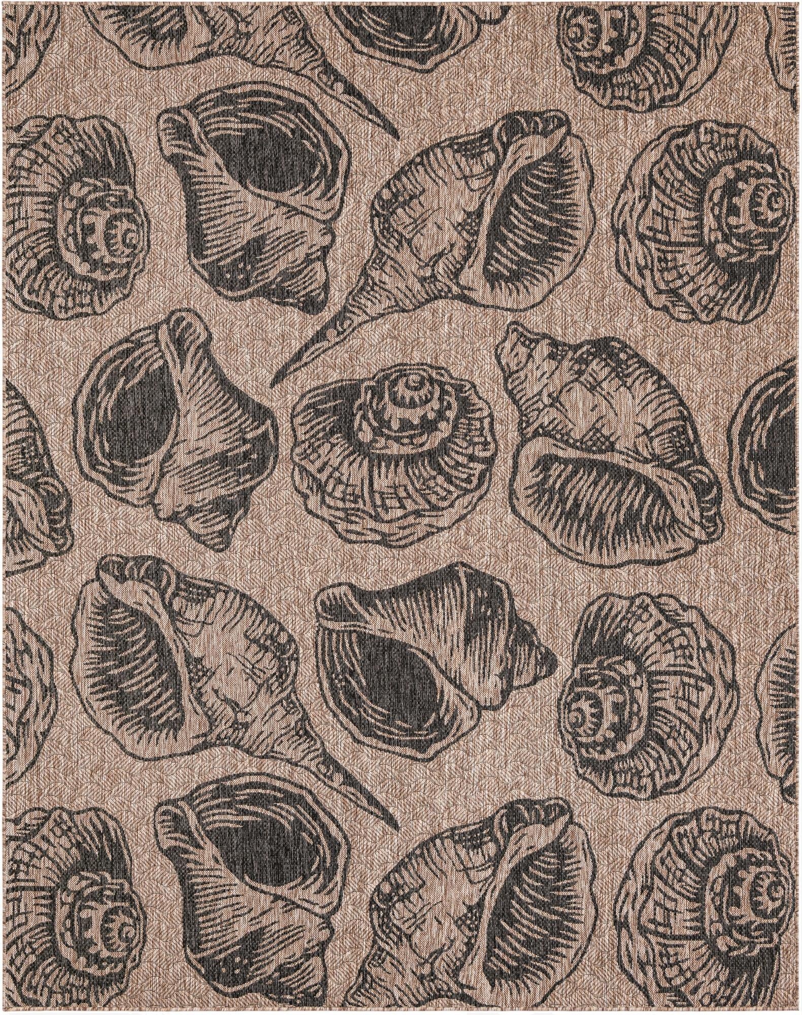 7' 10 x 10'  Washable Coastal Indoor / Outdoor Rug