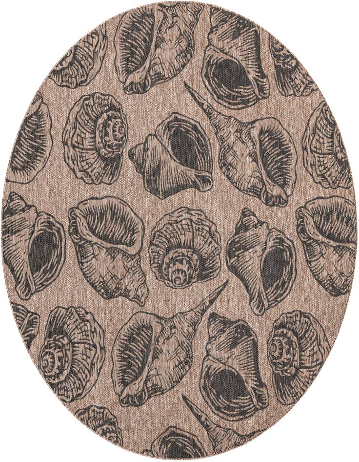 Detail image of 10' x 10' Easy-Clean Coastal Indoor / Outdoor Round Rug