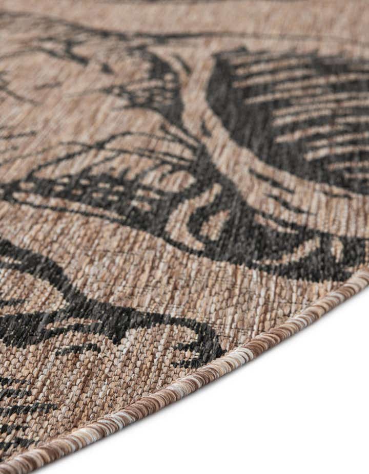 7' 10 x 7' 10 Easy-Clean Coastal Indoor / Outdoor Round Rug