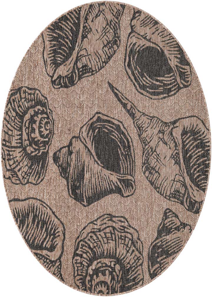 6' x 6' Easy-Clean Coastal Indoor / Outdoor Round Rug