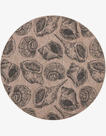 10' x 10' Easy-Clean Coastal Indoor / Outdoor Round Rug
