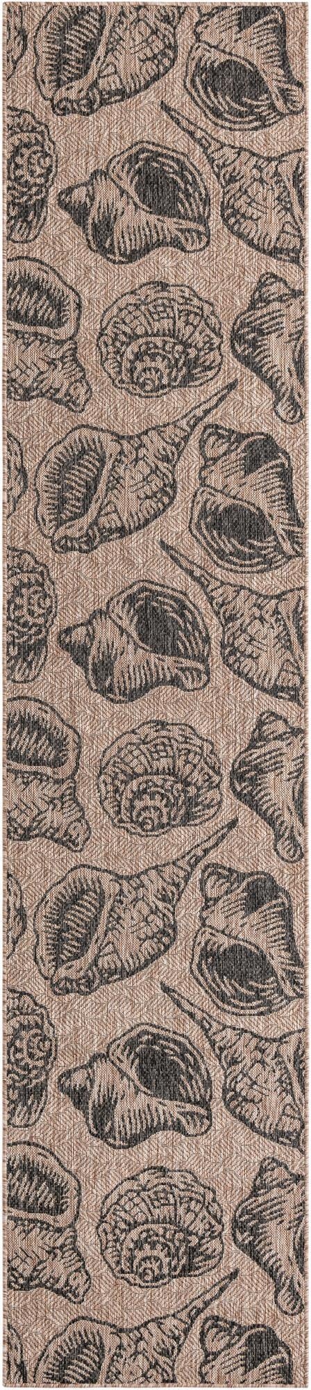 2' 7 x 12'  Washable Coastal Indoor / Outdoor Runner Rug