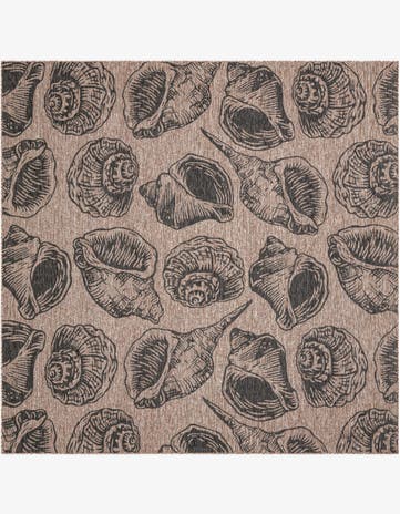 10' x 10' Easy-Clean Coastal Indoor / Outdoor Square Rug