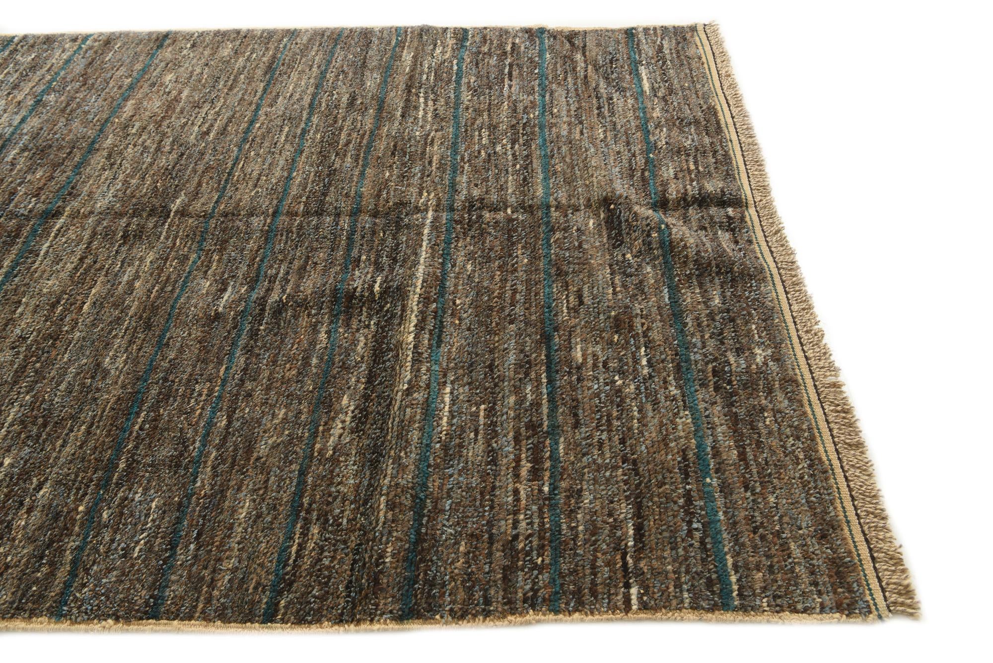 6' 3 x 9' 4 Hand Knotted Moroccan Wool Rug