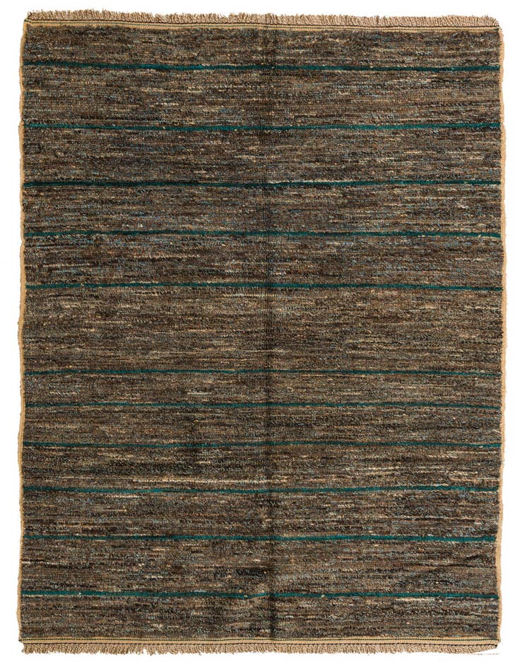 Detail image of 6' 3 x 9' 4 Hand Knotted Moroccan Wool Rug