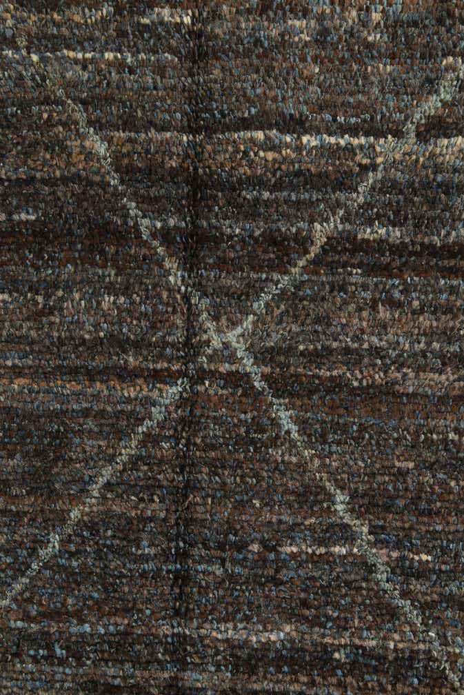 8' x 10' 7 Hand Knotted Moroccan Wool Rug