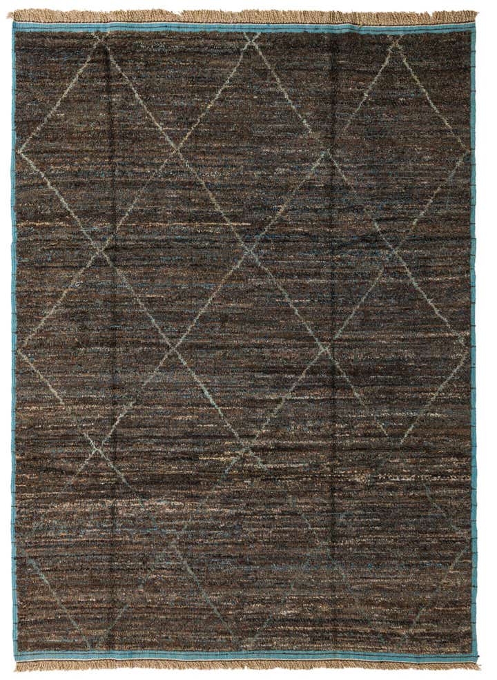 8' x 10' 7 Hand Knotted Moroccan Wool Rug