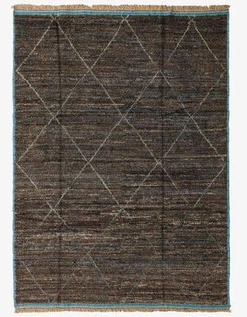 8' x 10' 7 Hand Knotted Moroccan Wool Rug