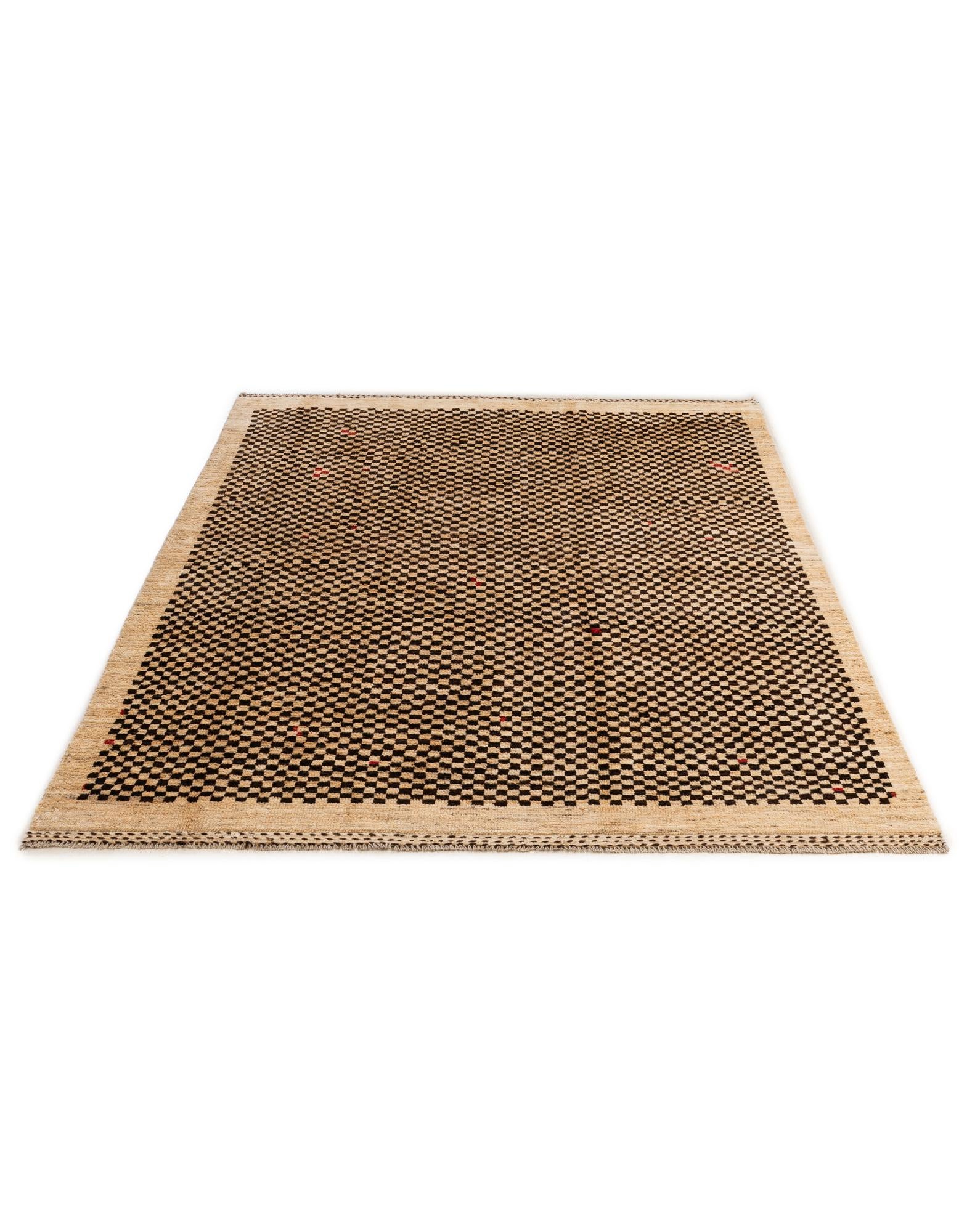 5' 8 x 8' Hand Knotted Moroccan Wool Rug