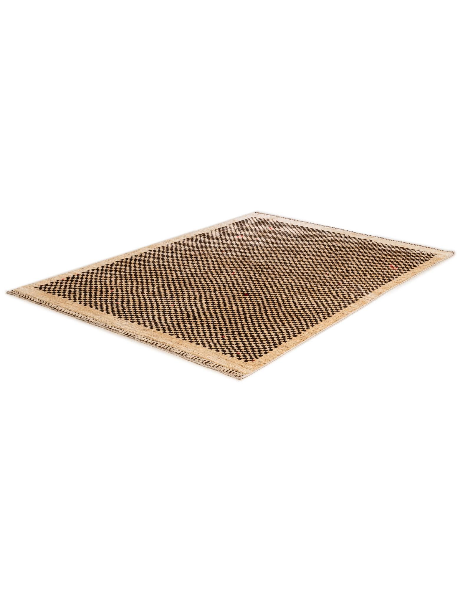 5' 8 x 8' Hand Knotted Moroccan Wool Rug