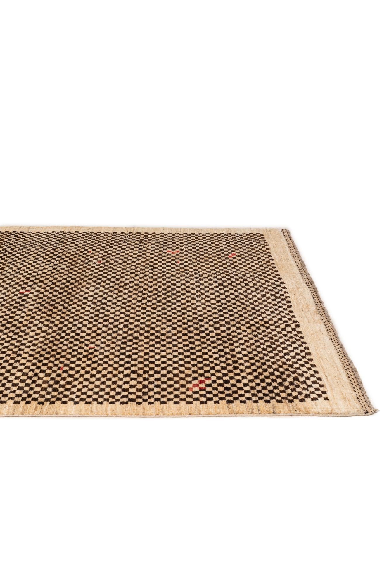 5' 8 x 8' Hand Knotted Moroccan Wool Rug
