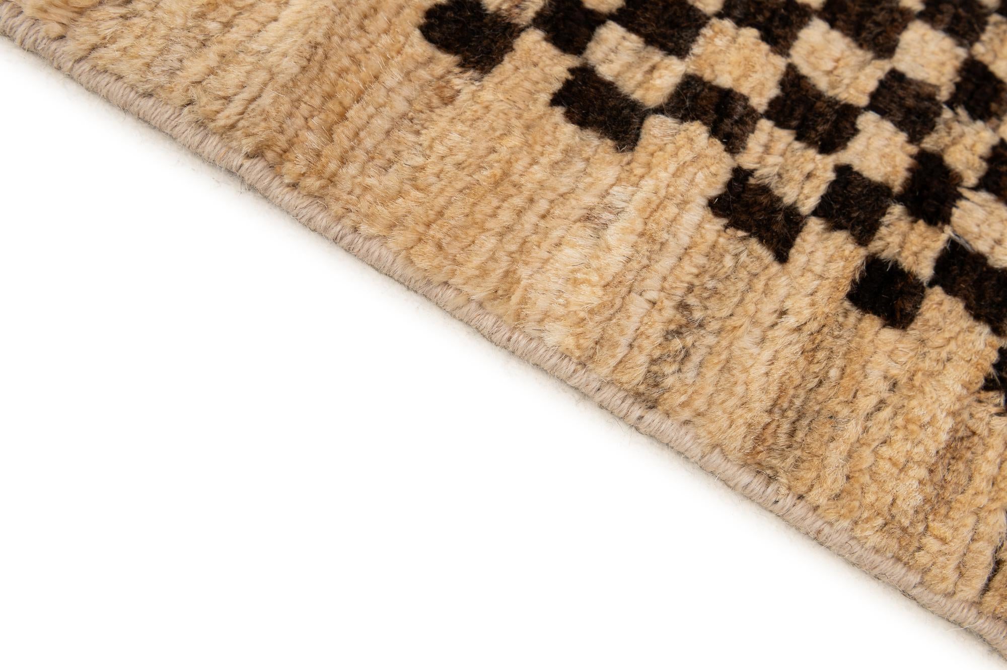 5' 8 x 8' Hand Knotted Moroccan Wool Rug