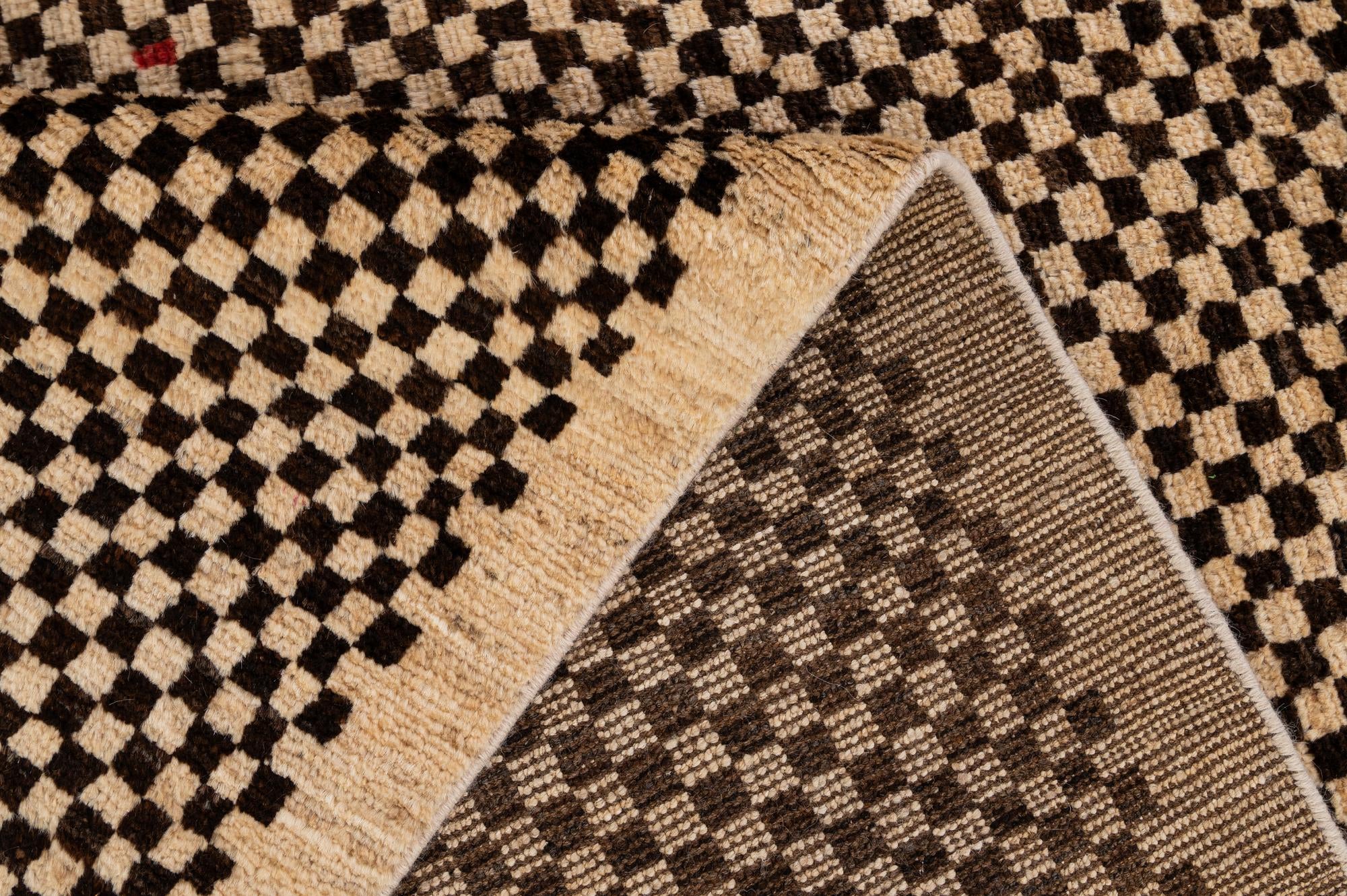 5' 8 x 8' Hand Knotted Moroccan Wool Rug