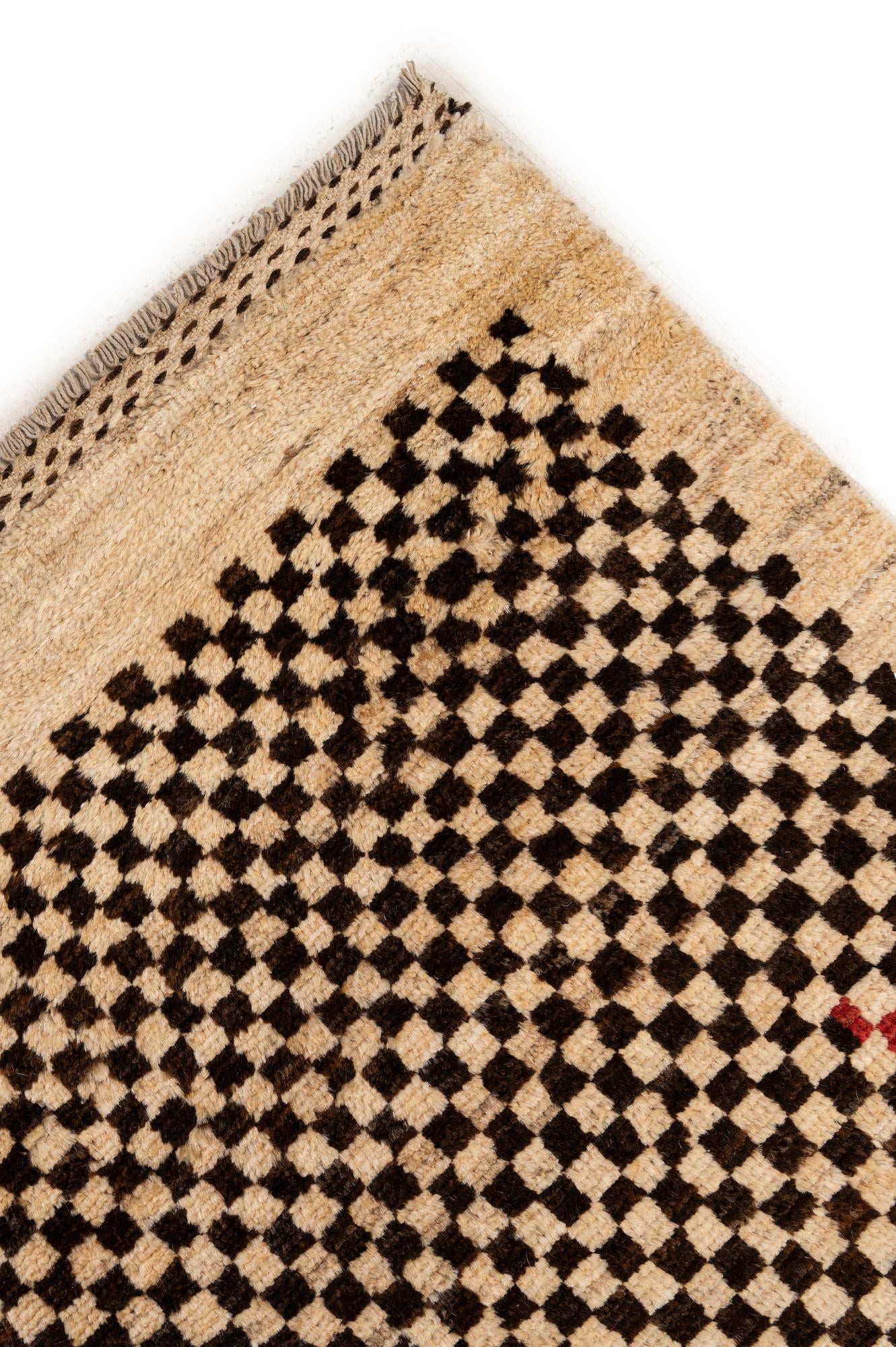 5' 8 x 8' Hand Knotted Moroccan Wool Rug