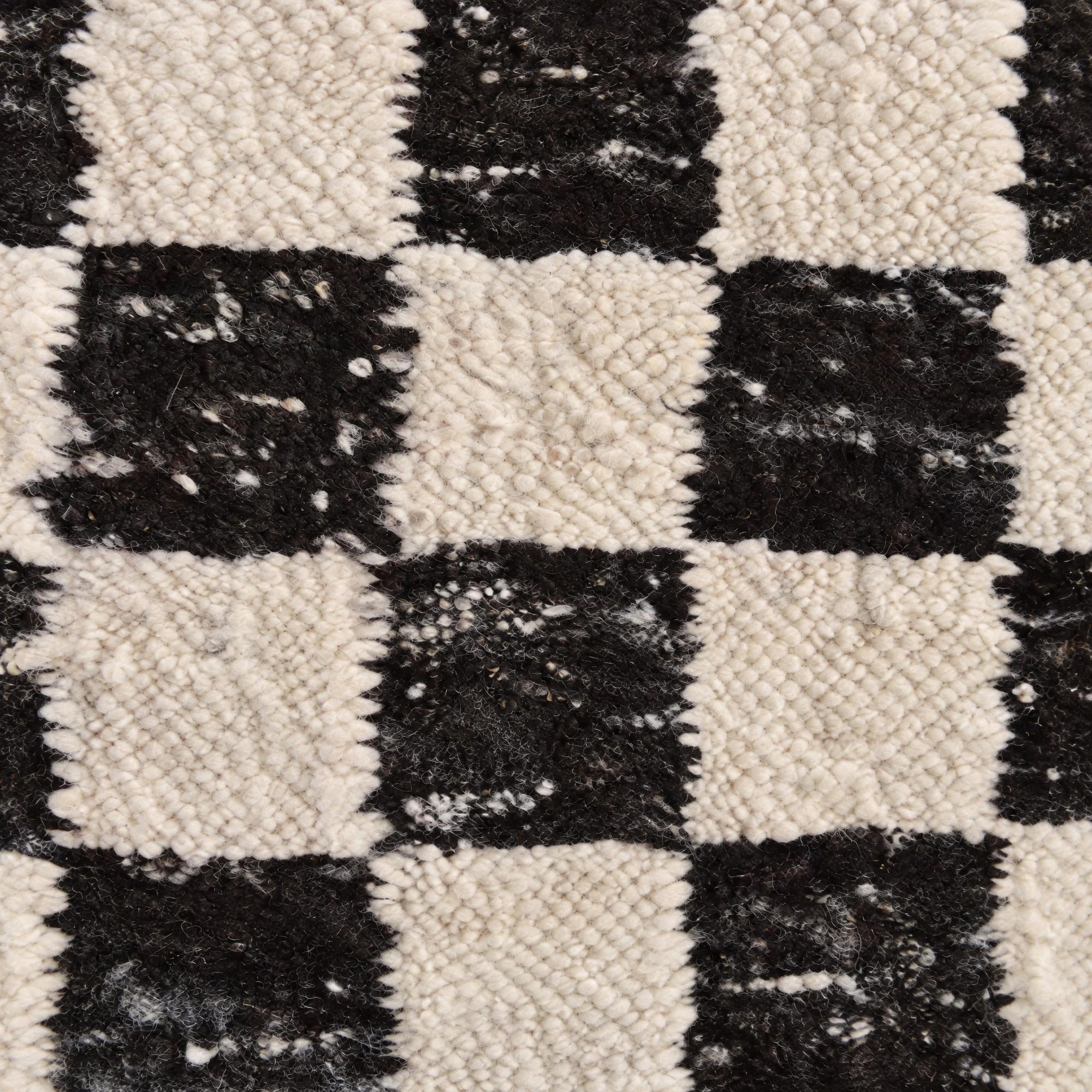 65cm x 90cm Hand Knotted Moroccan Wool Rug