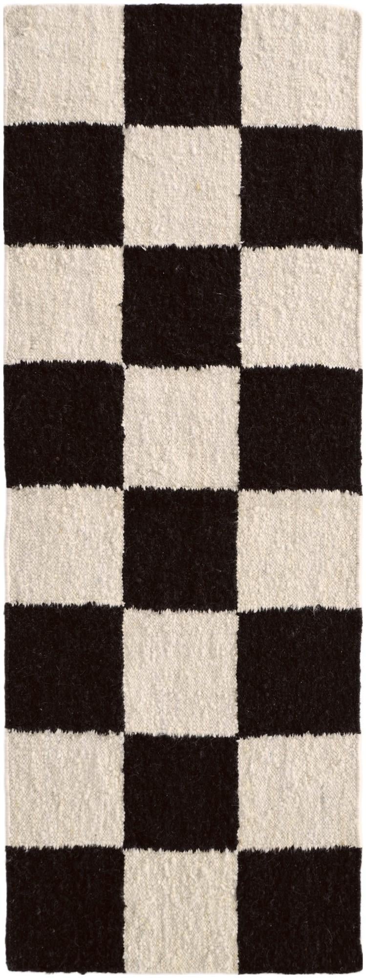 3' x 8' Hand Knotted Moroccan Wool Runner Rug