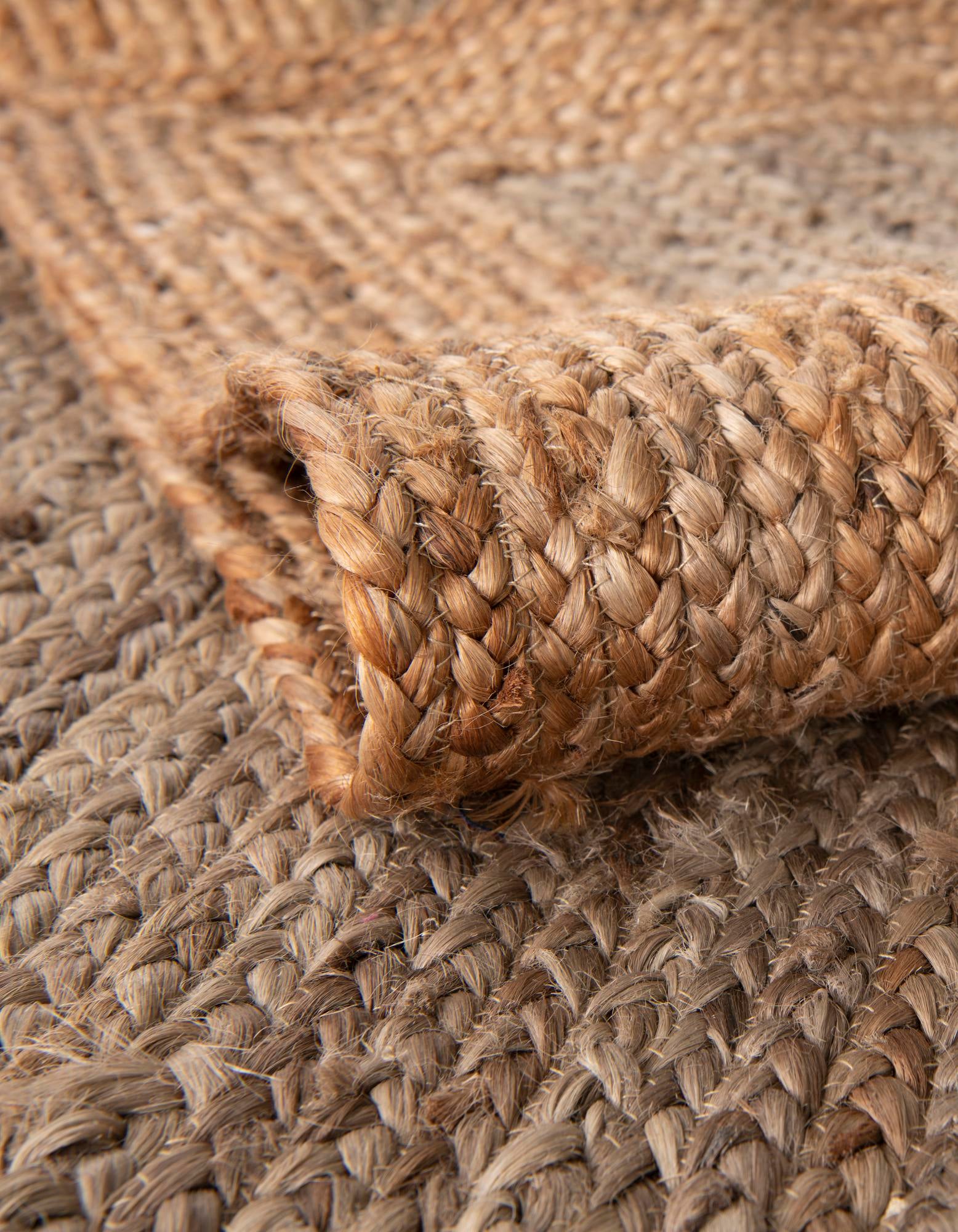 6' 1 x 9' Handmade Braided Jute Rug