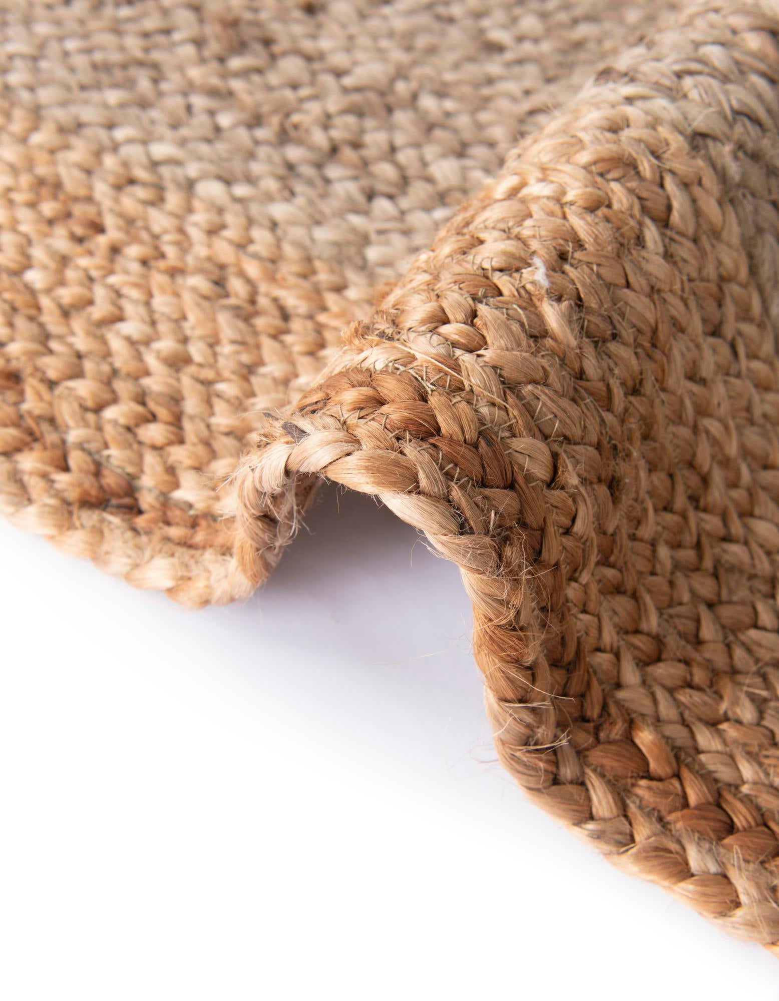 6' 1 x 9' Handmade Braided Jute Rug