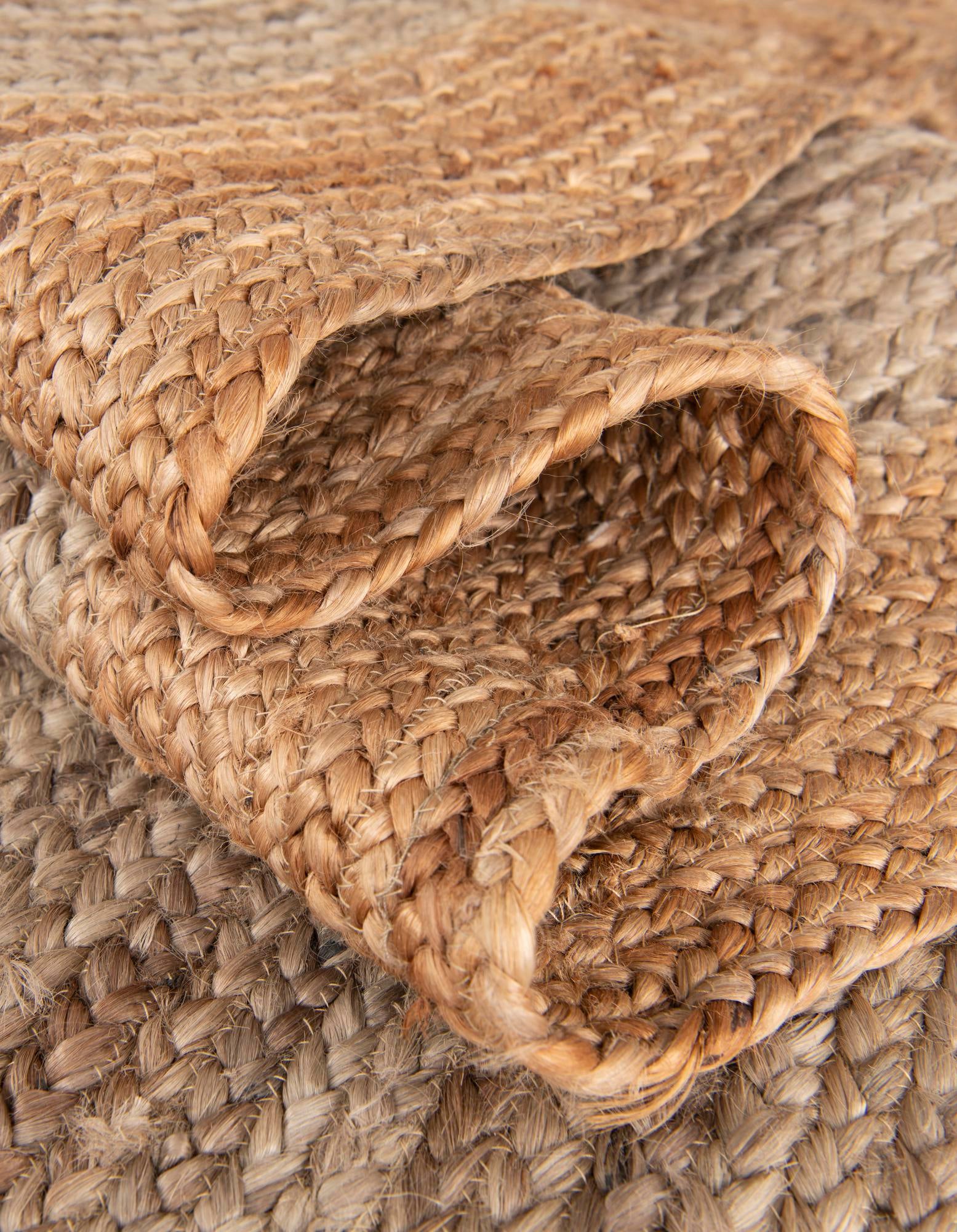 6' 1 x 9' Handmade Braided Jute Rug