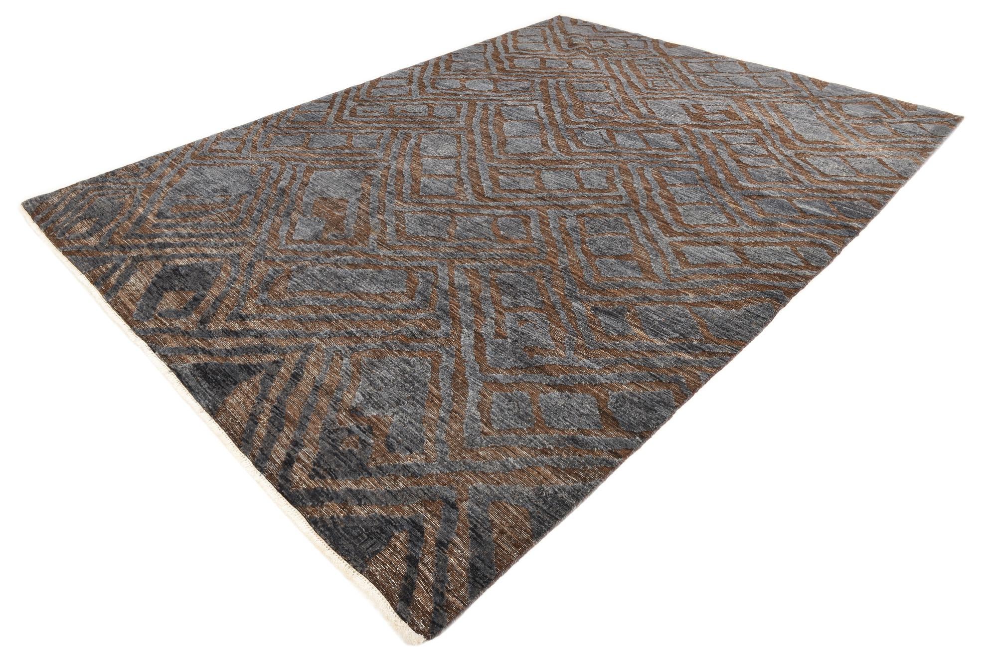 8' 2 x 12' 3 Hand Knotted Darya Wool Rug
