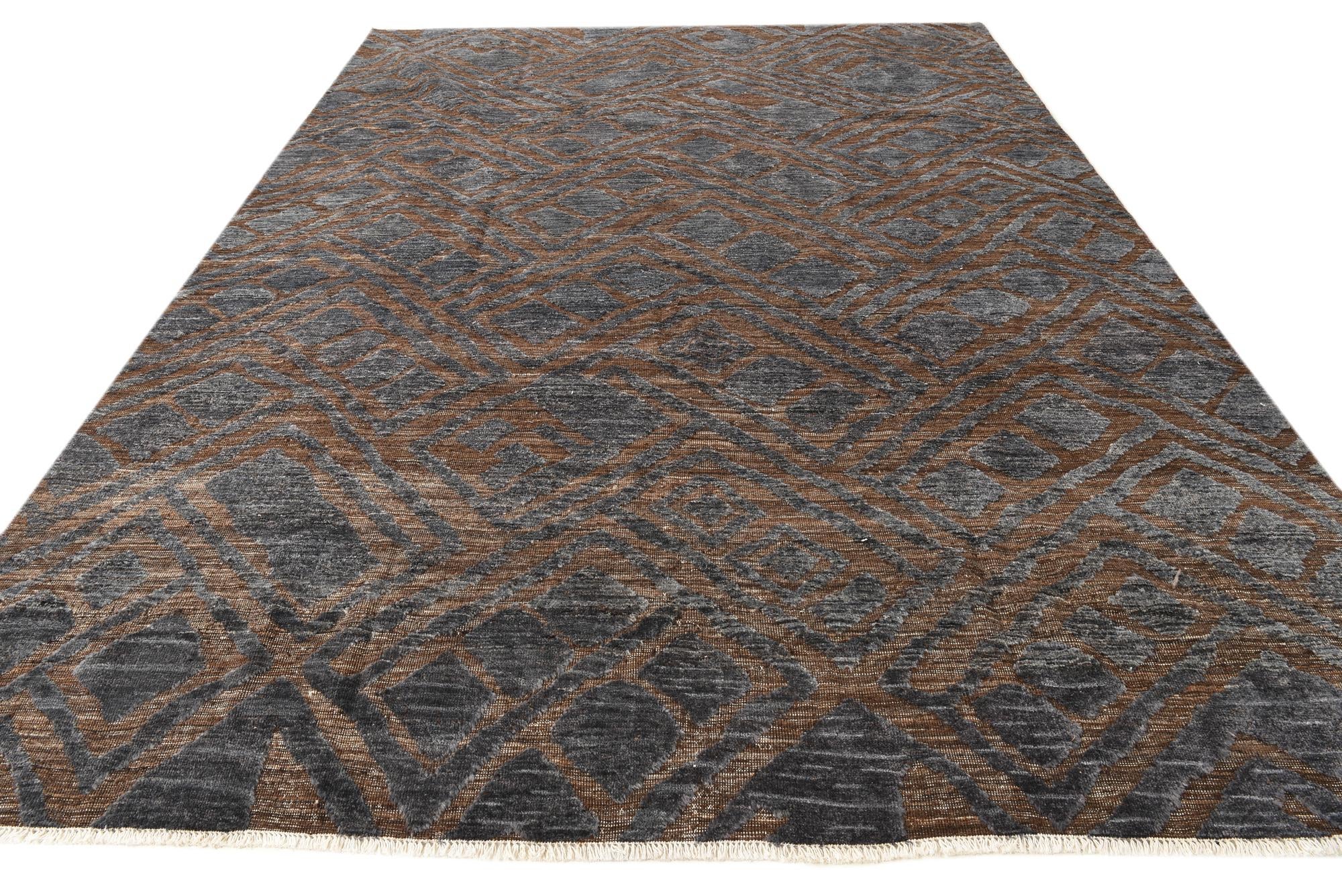 8' 2 x 12' 3 Hand Knotted Darya Wool Rug