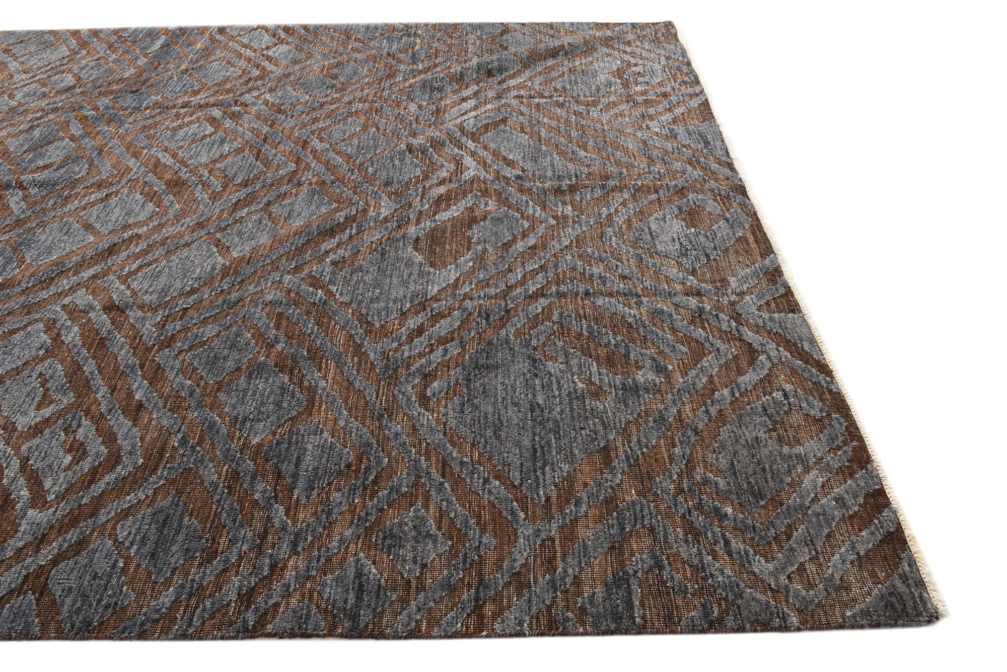 8' 2 x 12' 3 Hand Knotted Darya Wool Rug