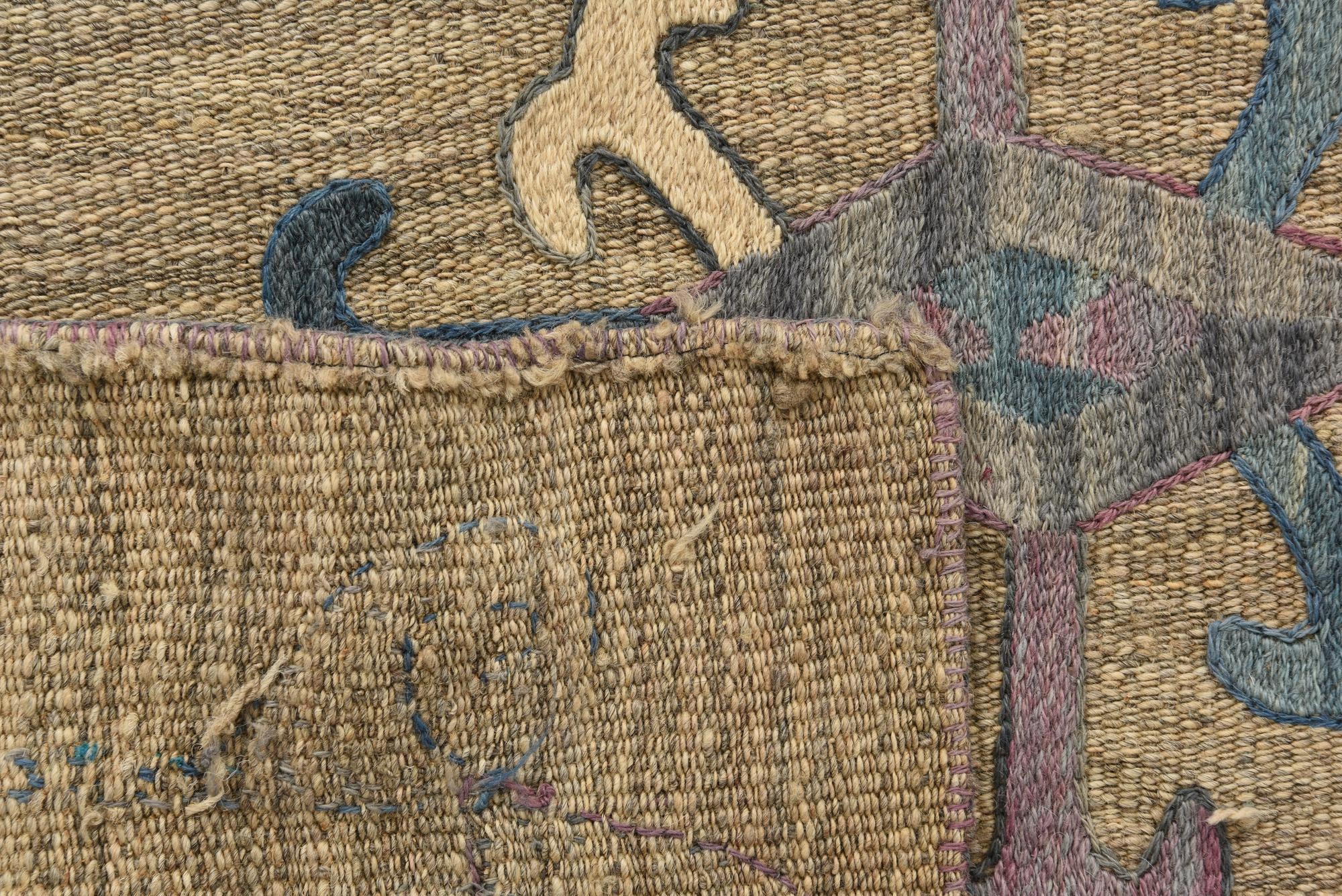 5' 9 x 7' Hand Woven Kilim Suzani Wool Rug