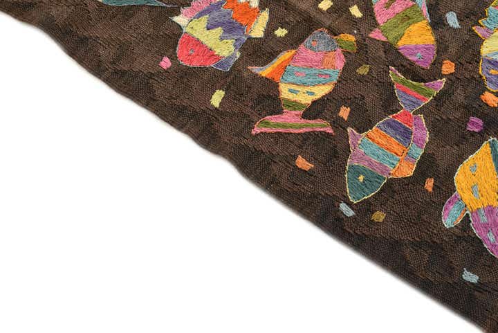 145cm x 230cm Handgeweven Kilim Suzani Wol Vloerkleed