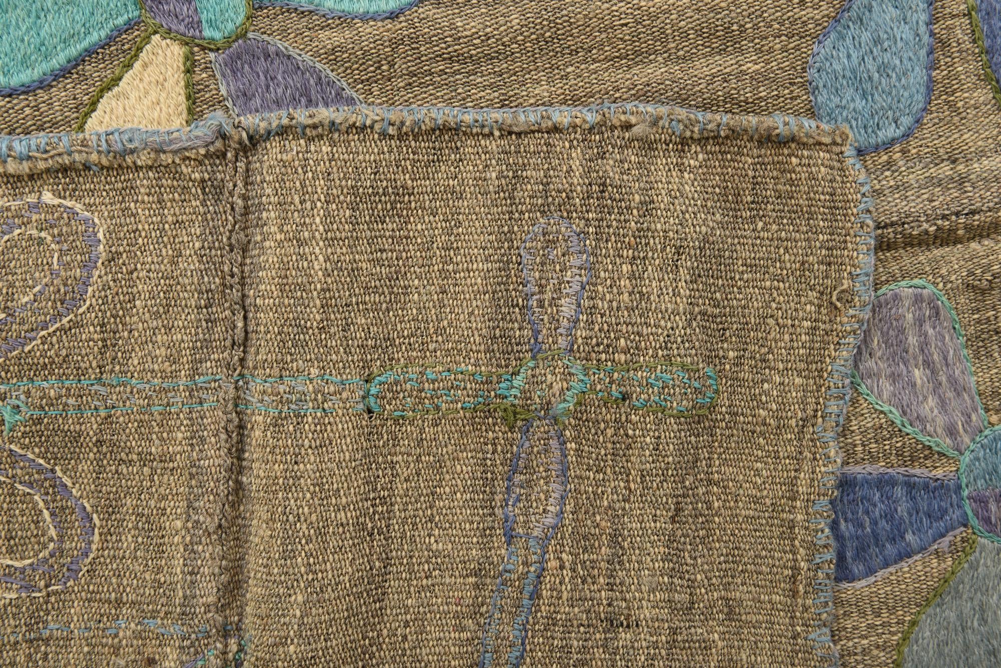 3' 9 x 5' 2 Hand Woven Kilim Suzani Wool Rug