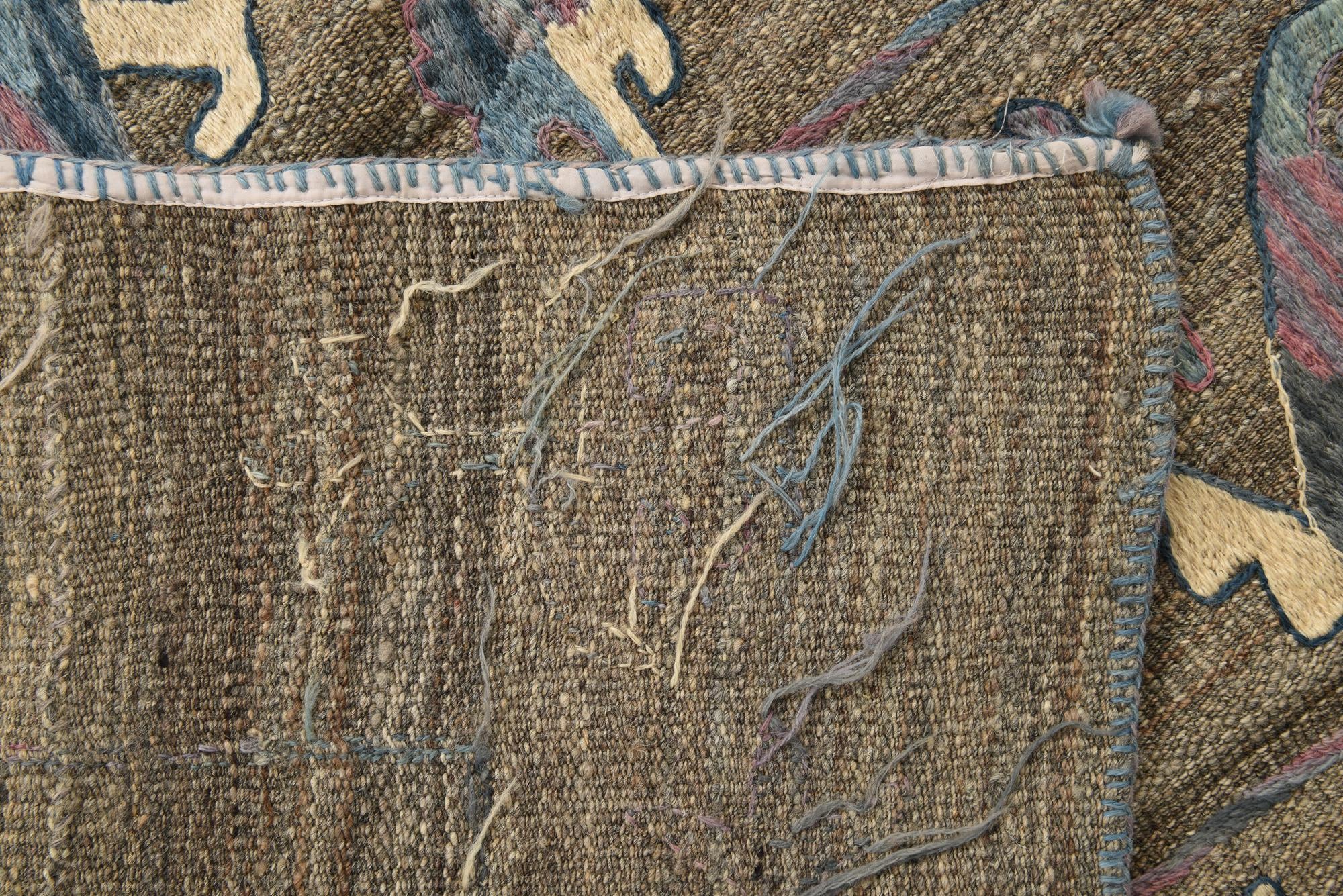 5' 2 x 6' 4 Hand Woven Kilim Suzani Wool Rug