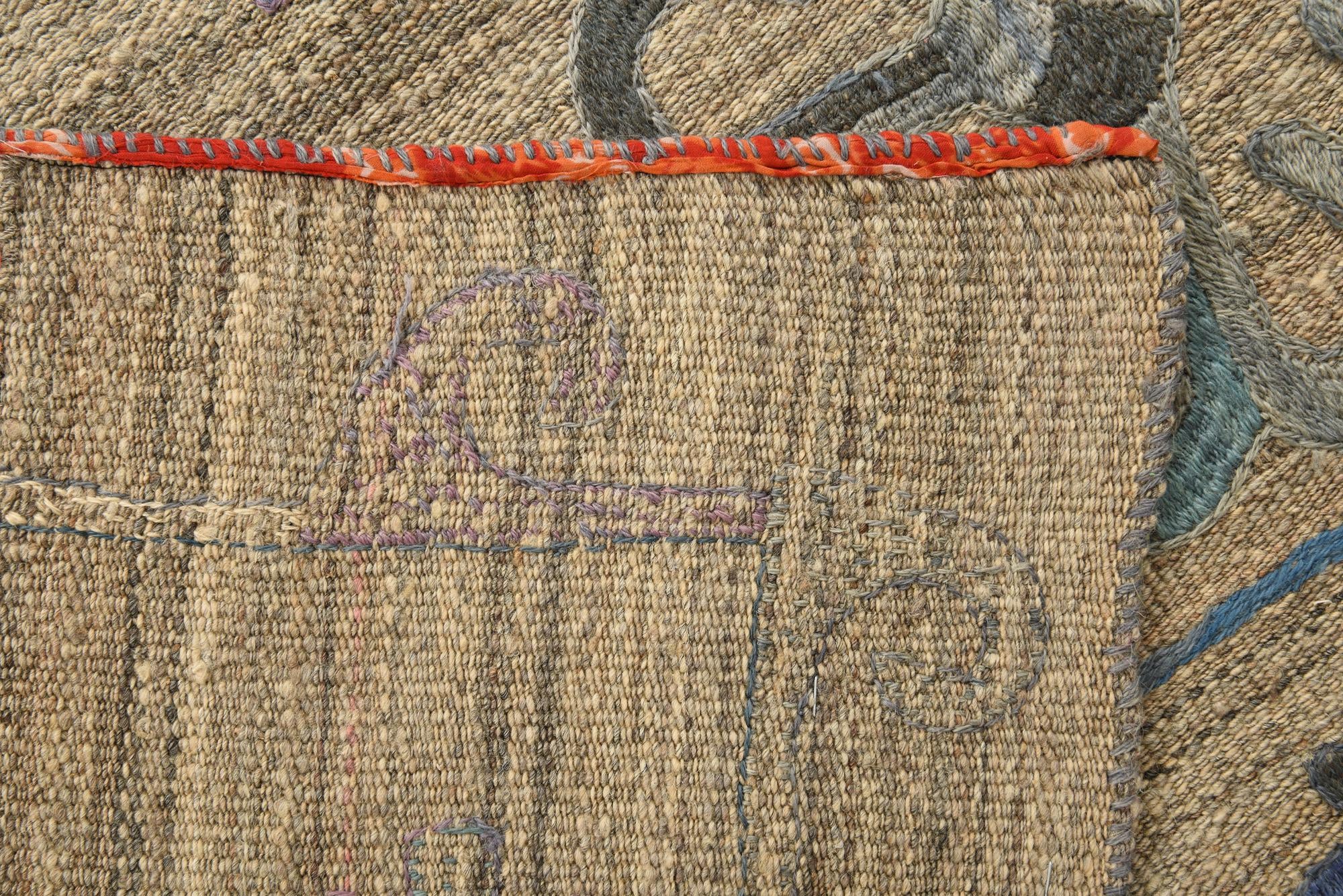 5' 10 x 7' 7 Hand Woven Kilim Suzani Wool Rug