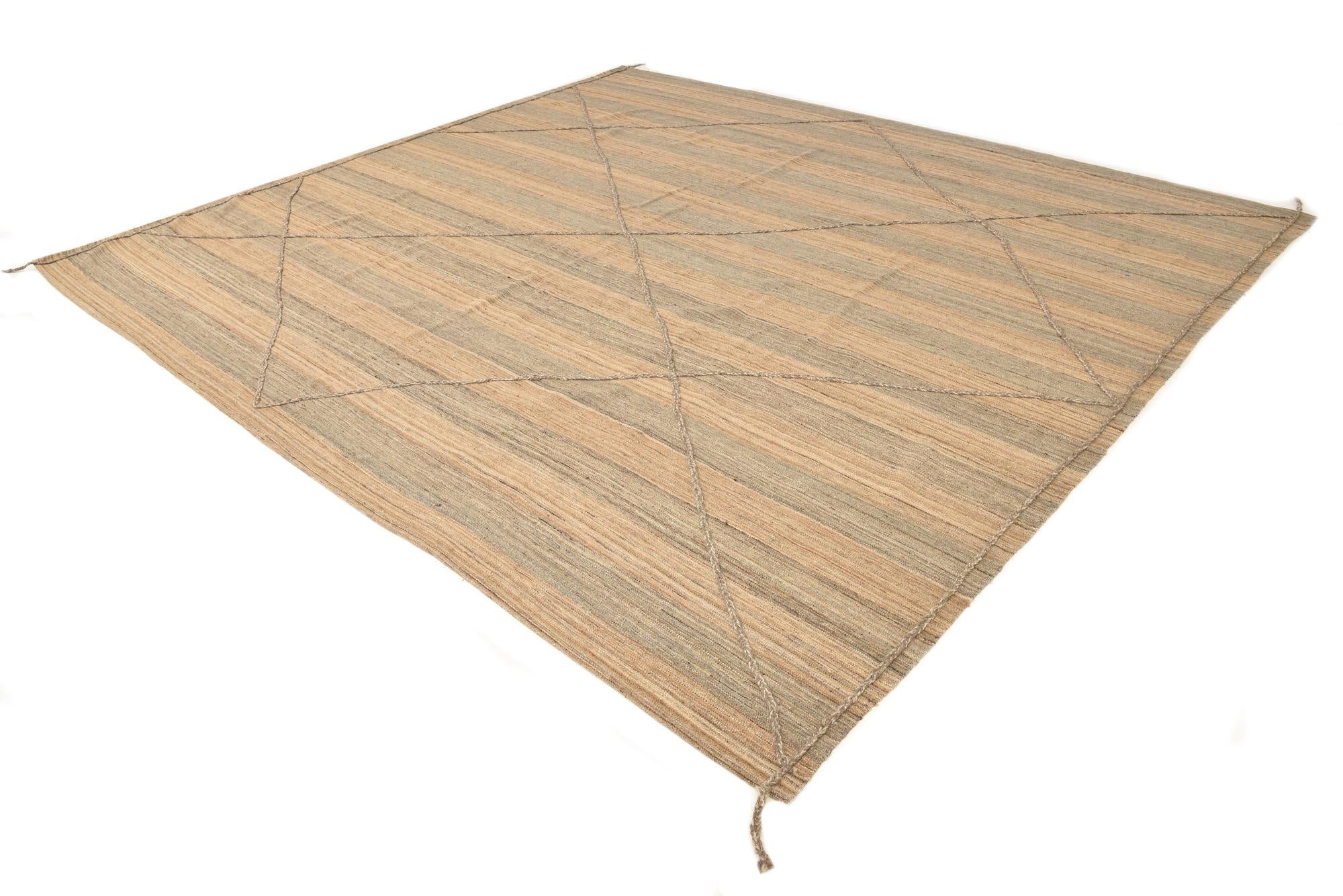 11' 5 x 13' Hand Knotted Moroccan Wool Rug