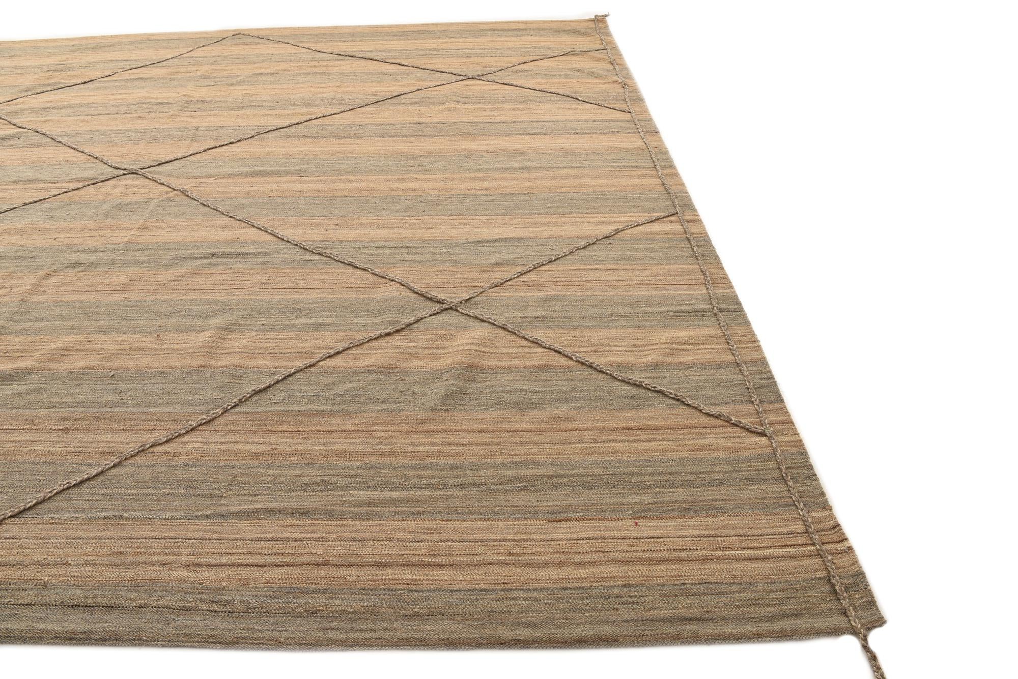 11' 5 x 13' Hand Knotted Moroccan Wool Rug
