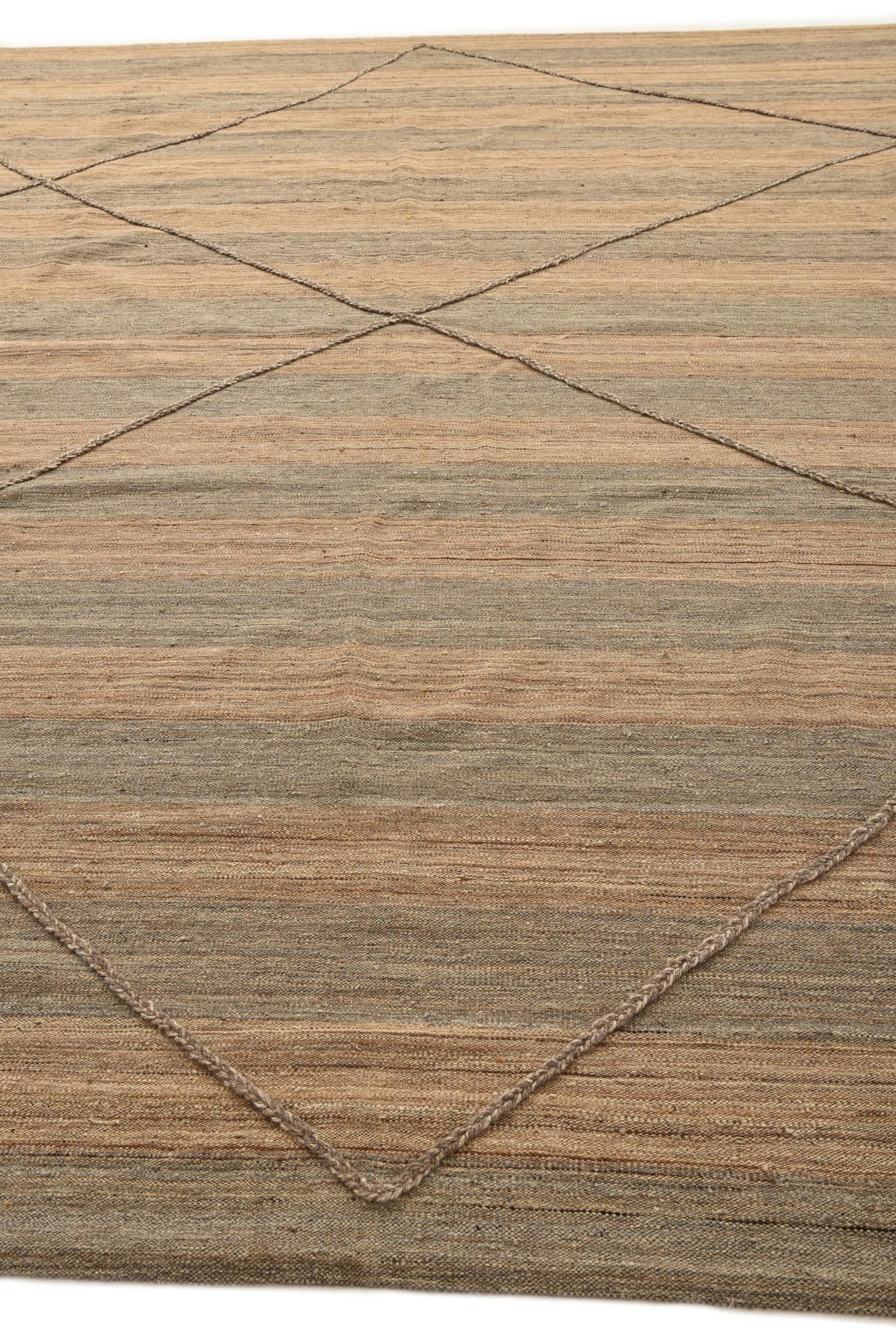 11' 5 x 13' Hand Knotted Moroccan Wool Rug
