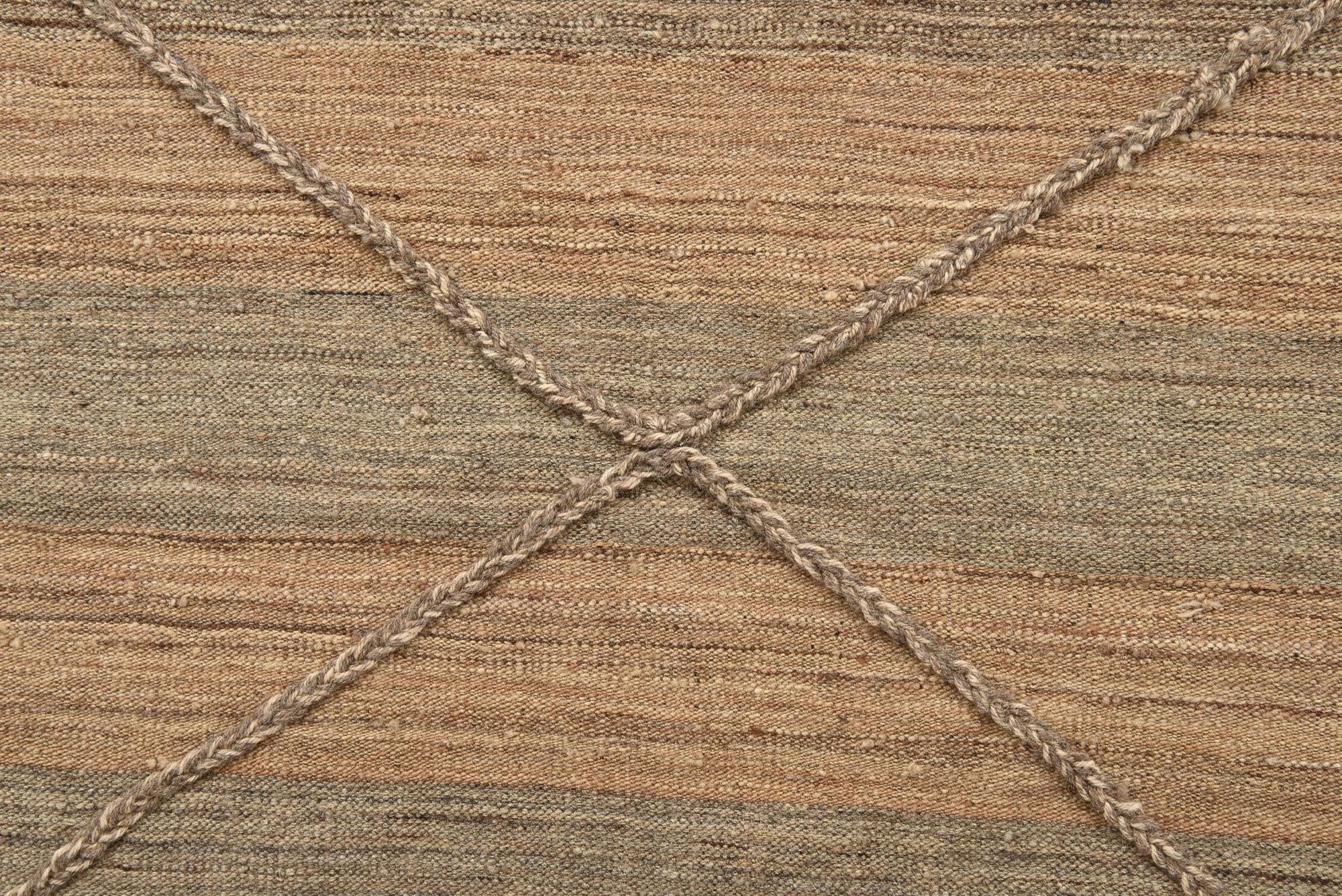 11' 5 x 13' Hand Knotted Moroccan Wool Rug