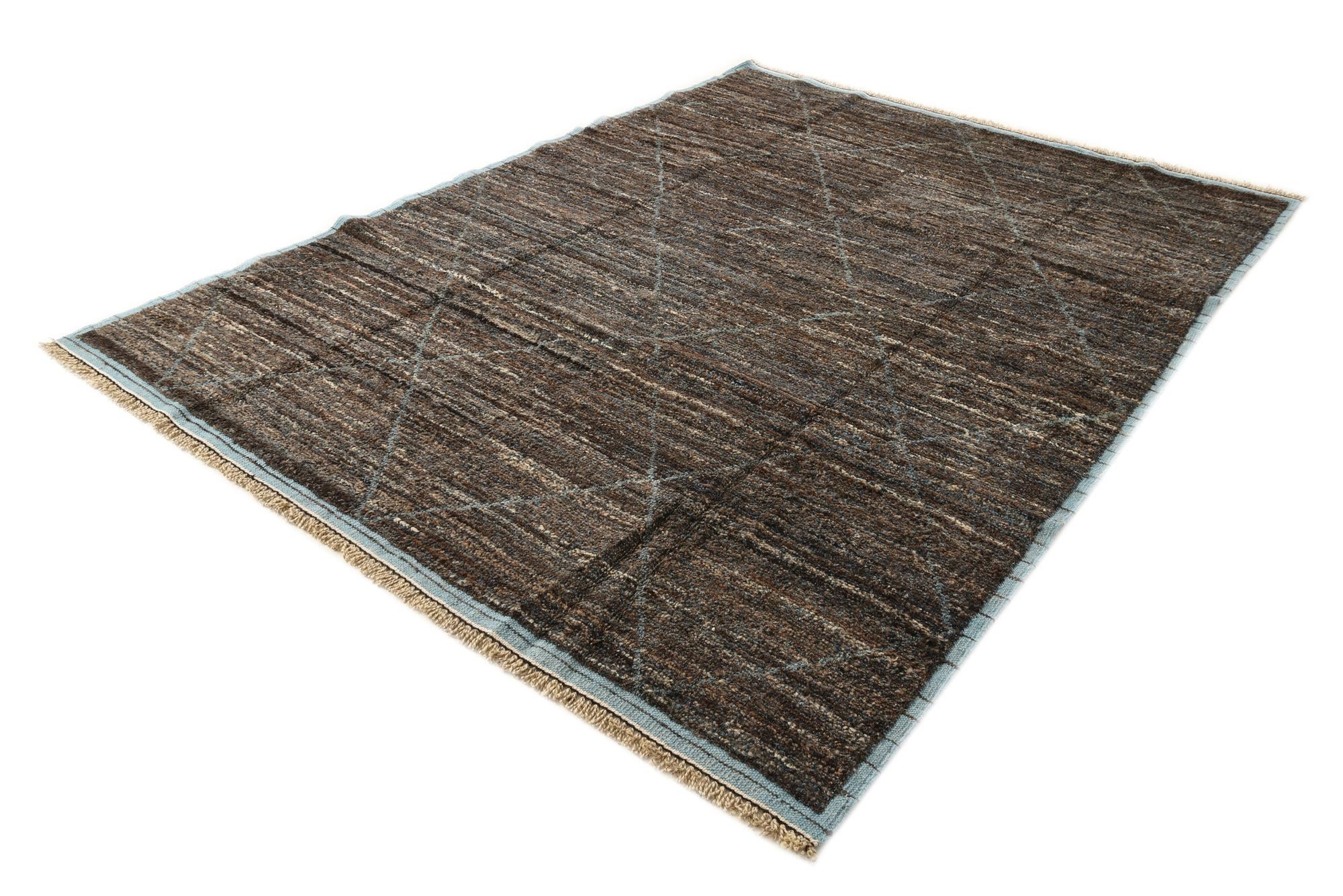 7' 9 x 10' 7 Hand Knotted Moroccan Wool Rug