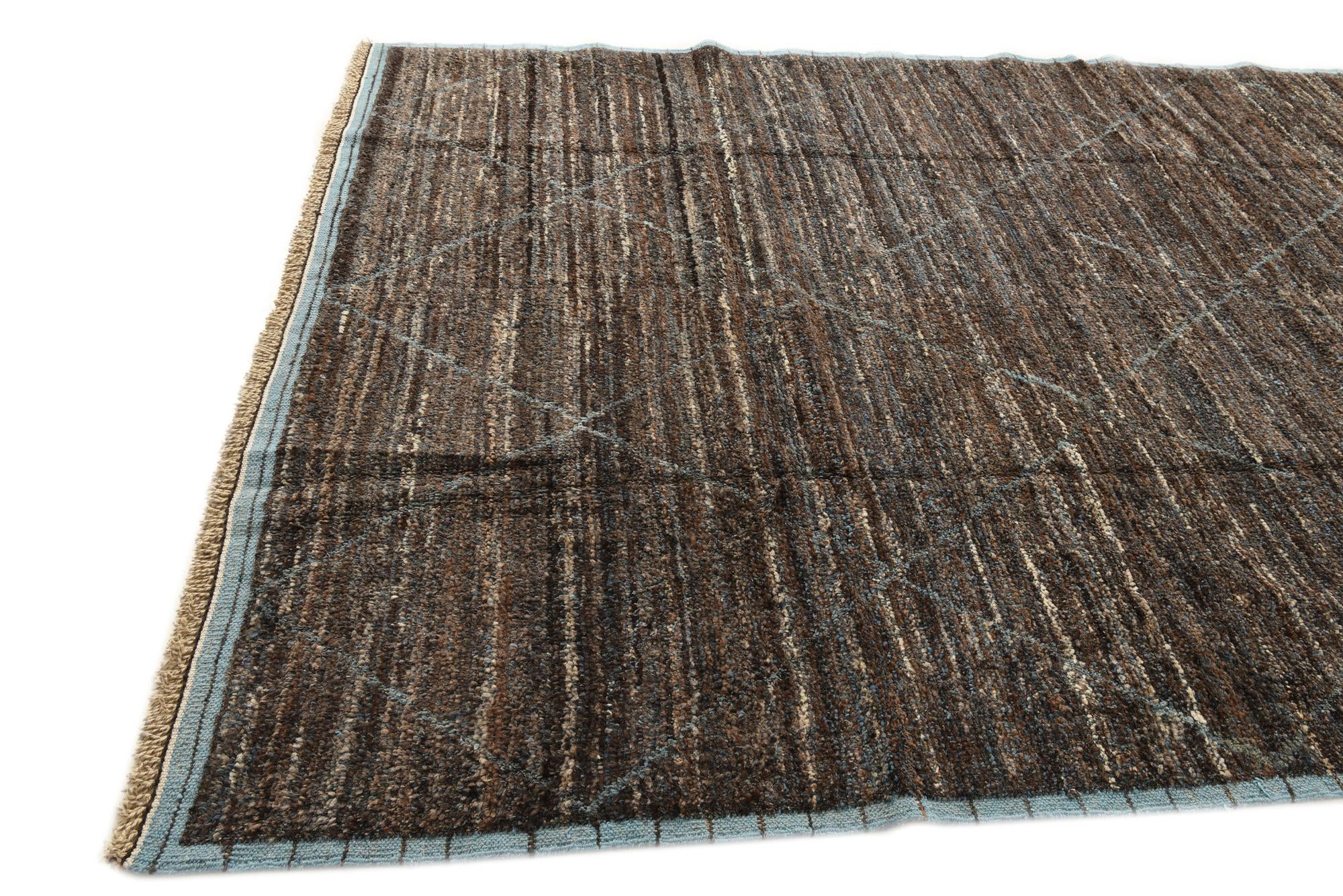 7' 9 x 10' 7 Hand Knotted Moroccan Wool Rug