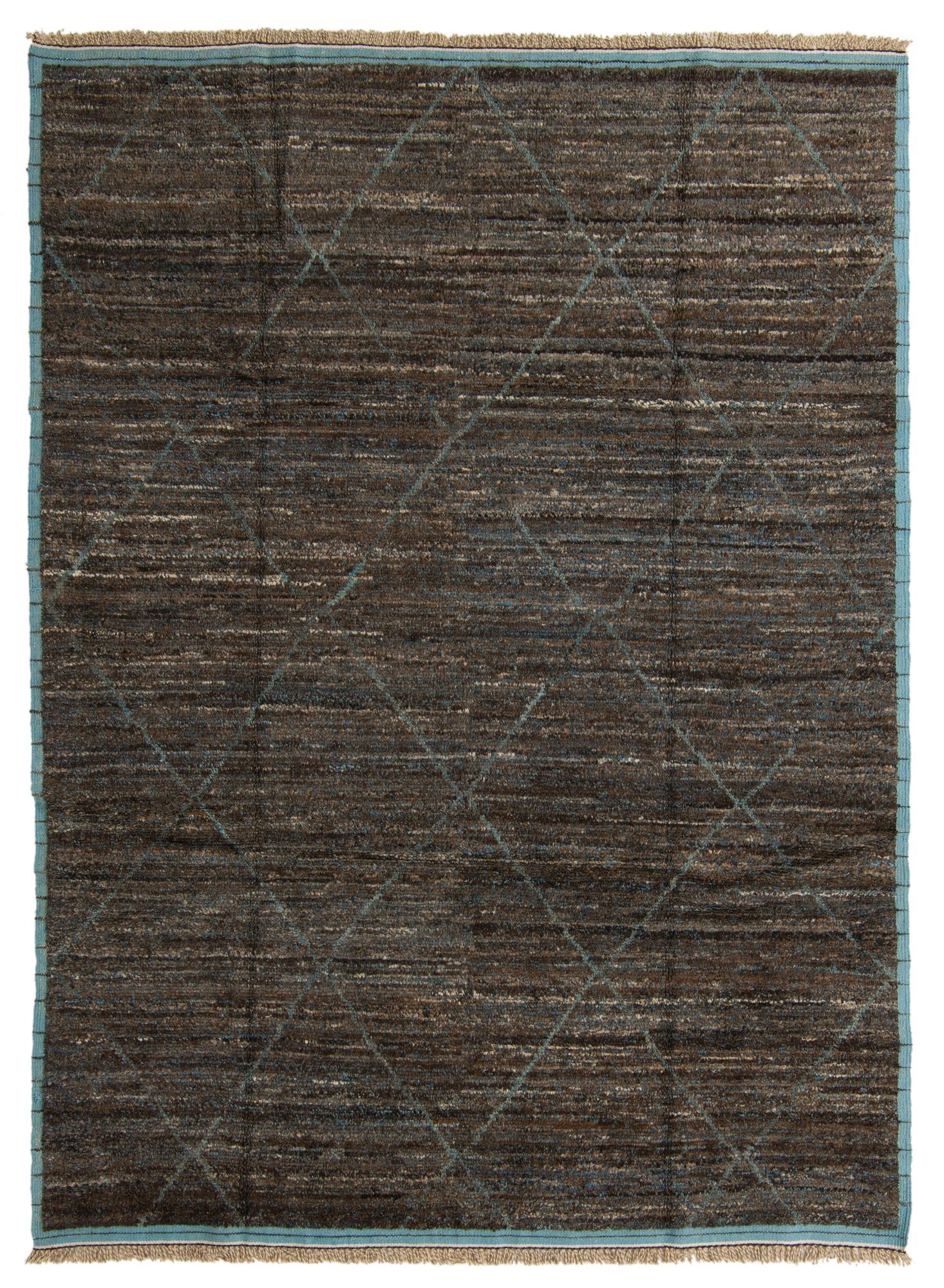 7' 9 x 10' 7 Hand Knotted Moroccan Wool Rug
