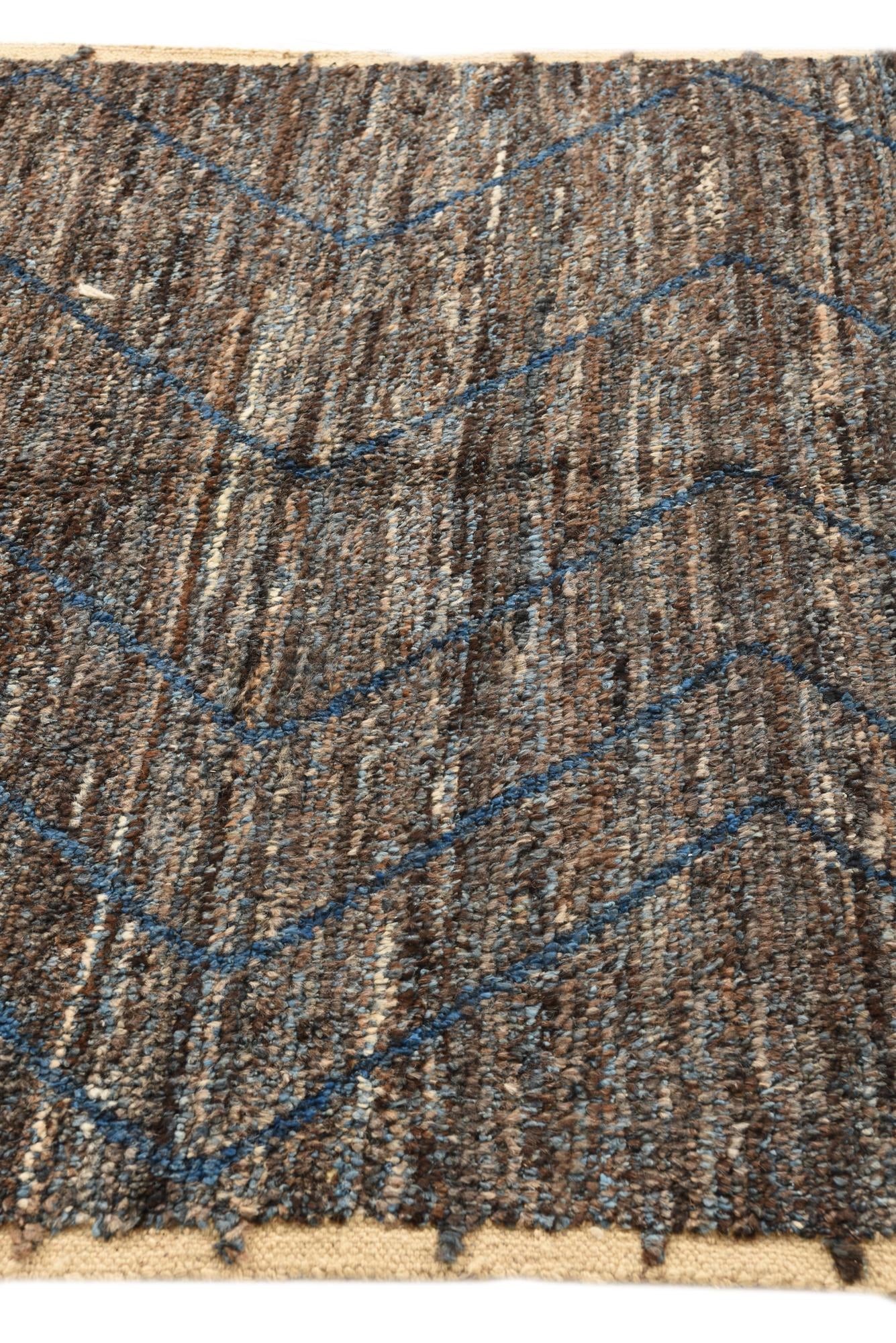 5' 3 x 8' 8 Hand Knotted Moroccan Wool Rug