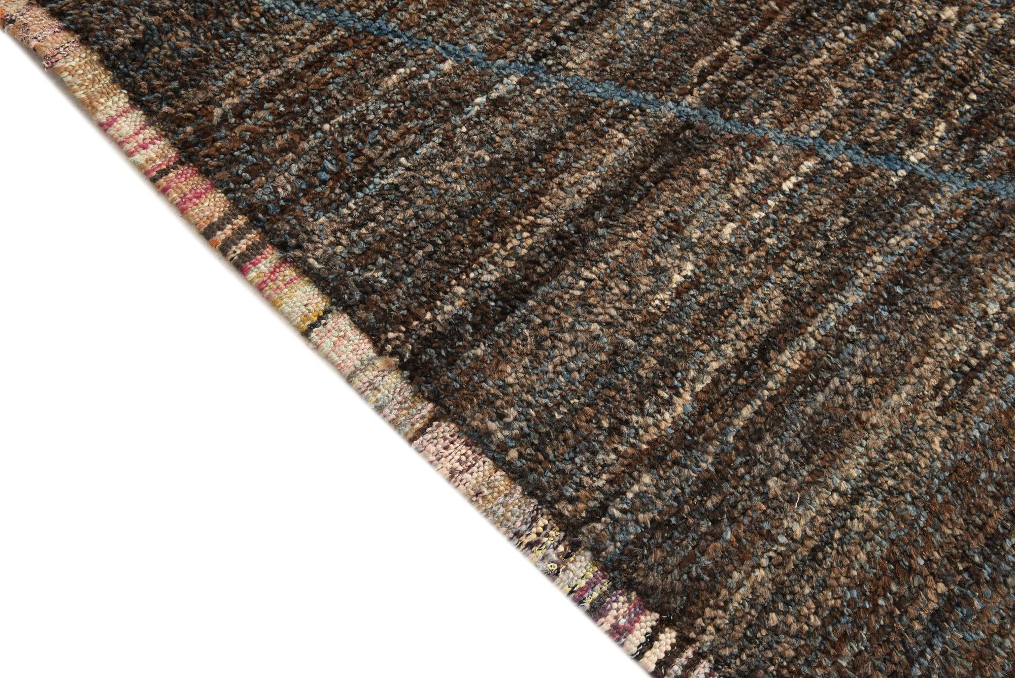 9' 1 x 12' 10 Hand Knotted Moroccan Wool Rug
