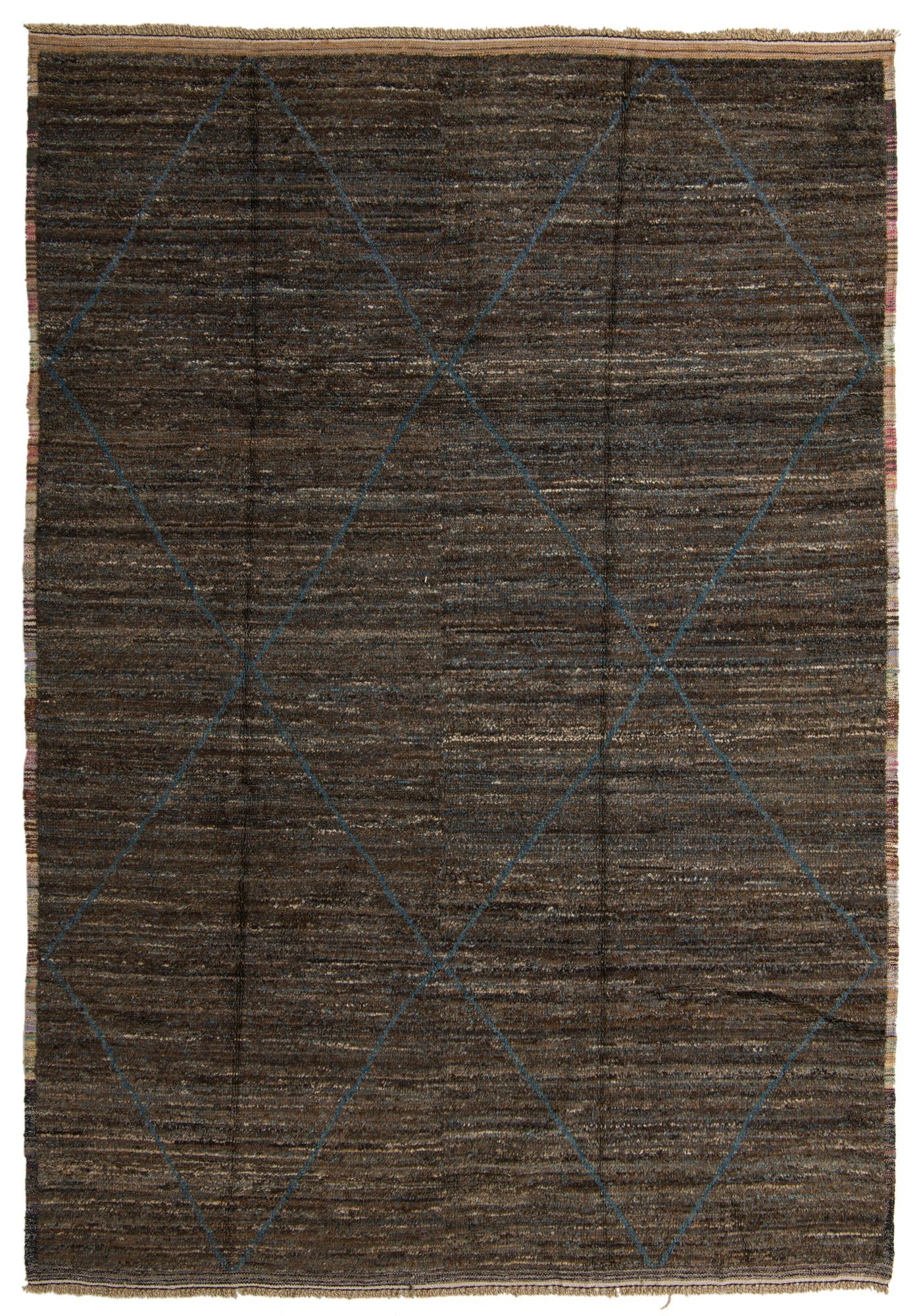 9' 1 x 12' 10 Hand Knotted Moroccan Wool Rug