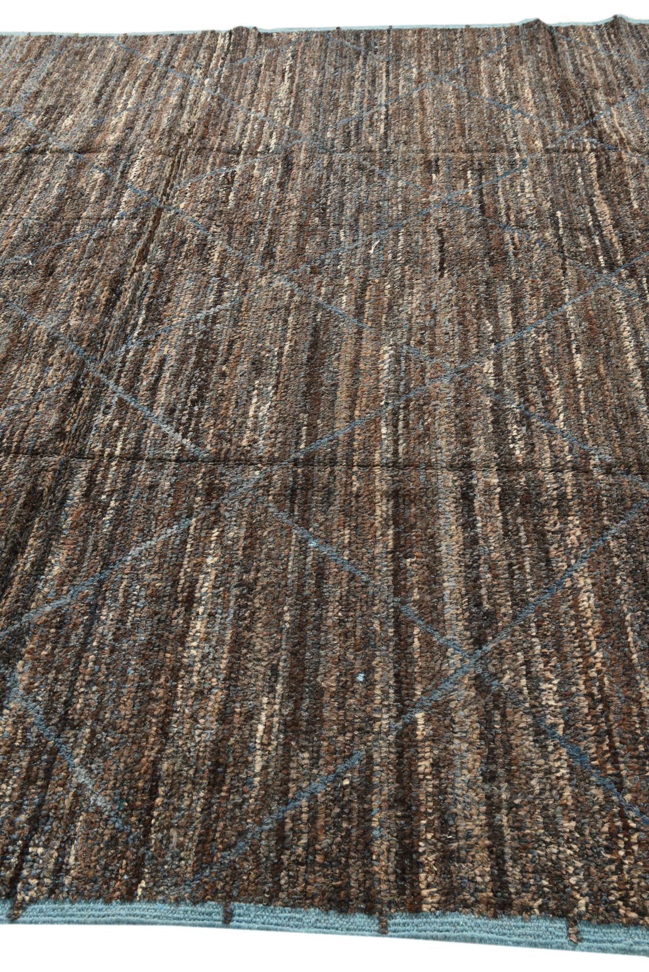 9' x 12' 8 Hand Knotted Moroccan Wool Rug